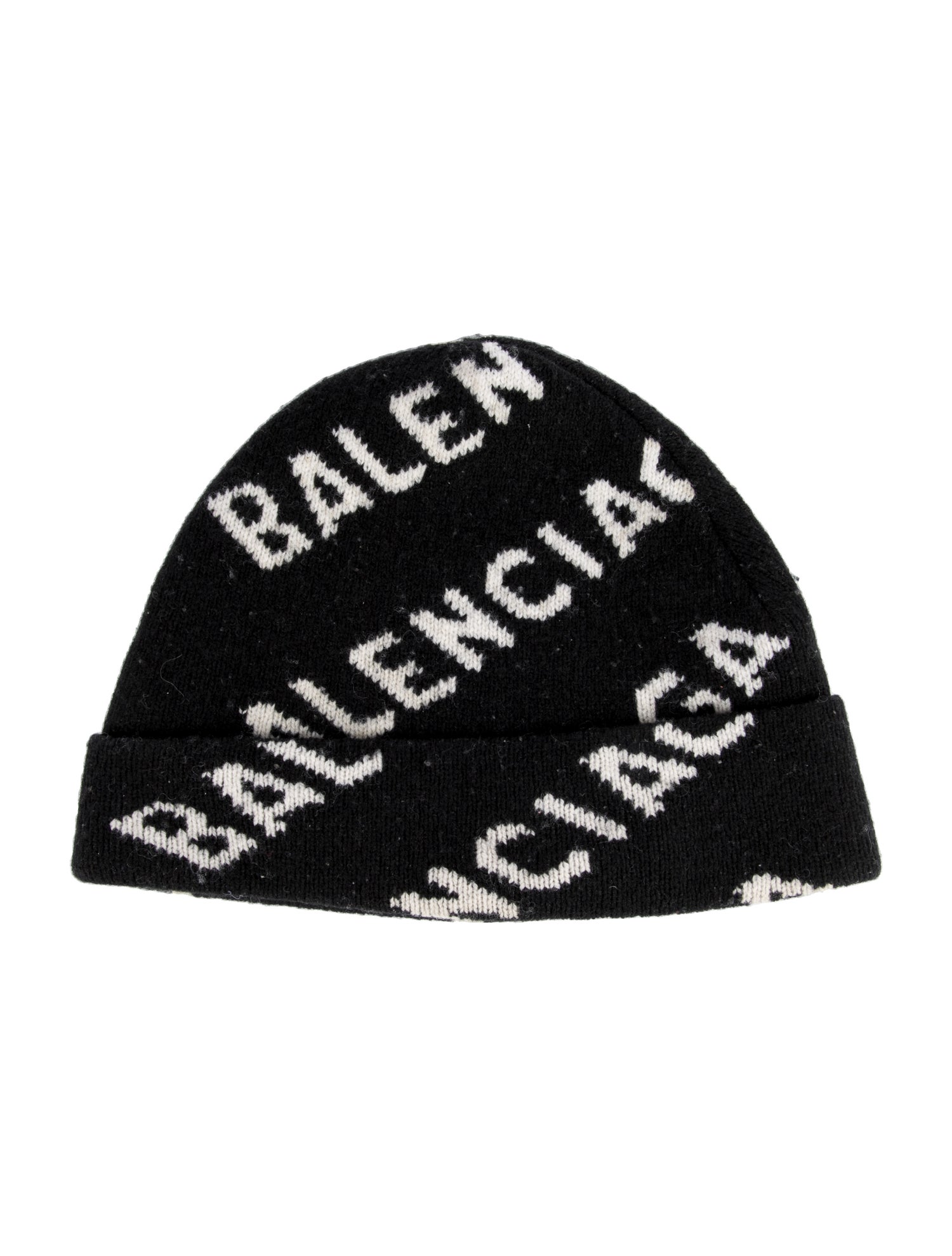 Balenciaga Black Pattern Beanie