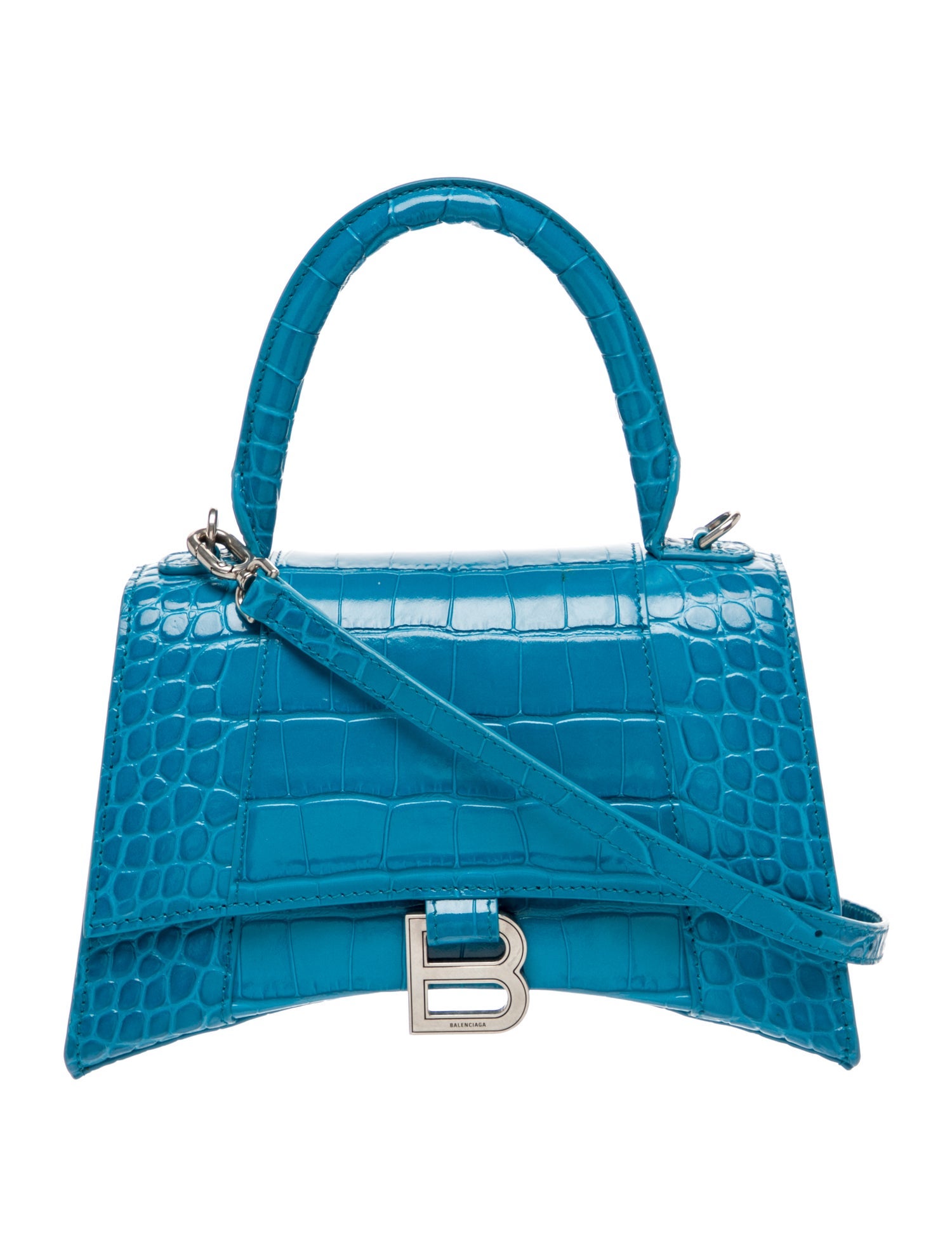 Balenciaga Leather Motocross City Giant - Blue Handle Bags