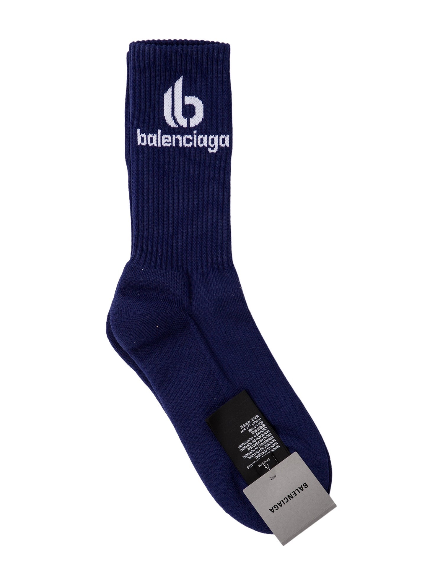 Balenciaga Solid Logo Socks w/Tags