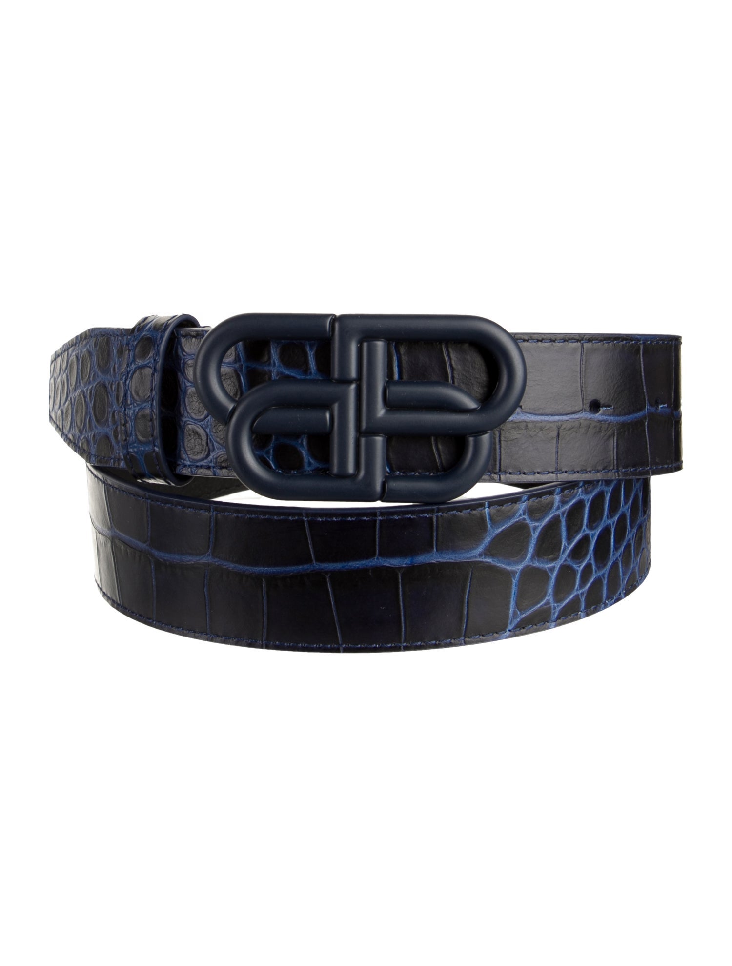 Balenciaga Embossed Leather Belt Kit