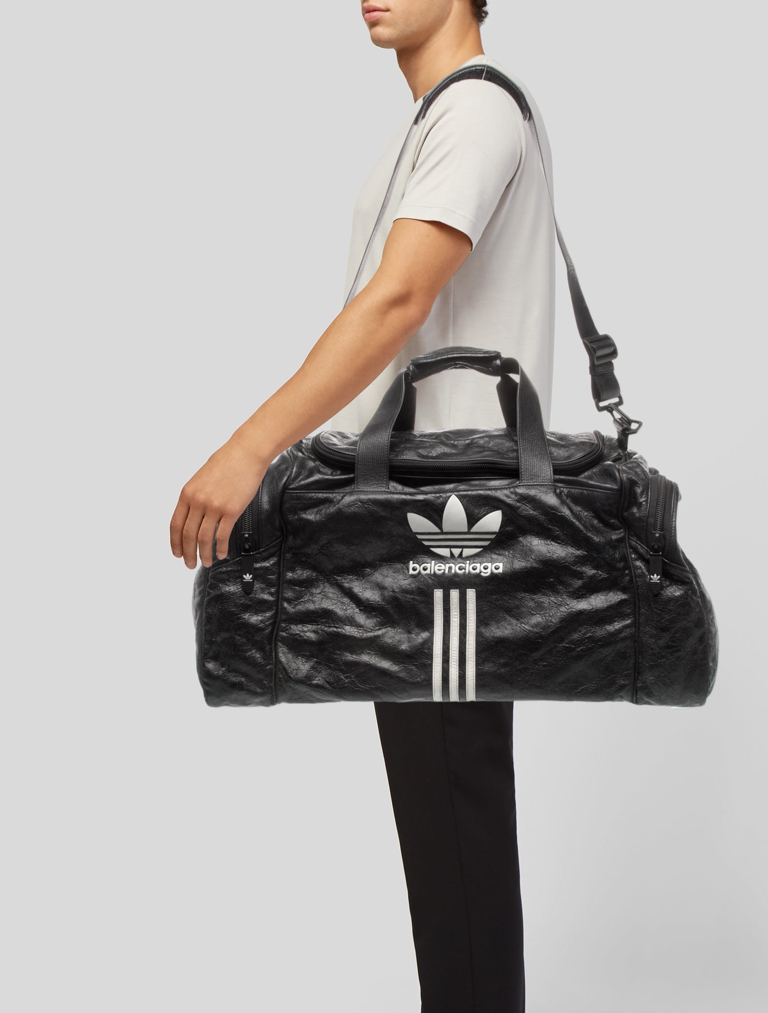 Balenciaga x adidas Leather Weekender Bag 2023