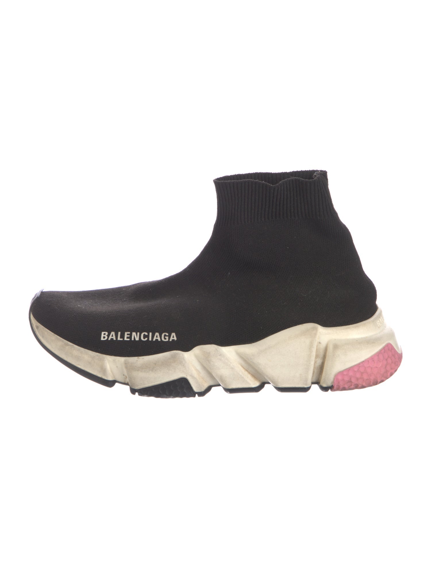 Balenciaga Speed Trainer Mid 'Black Light Pink' Sock Sneakers Sock Sneakers