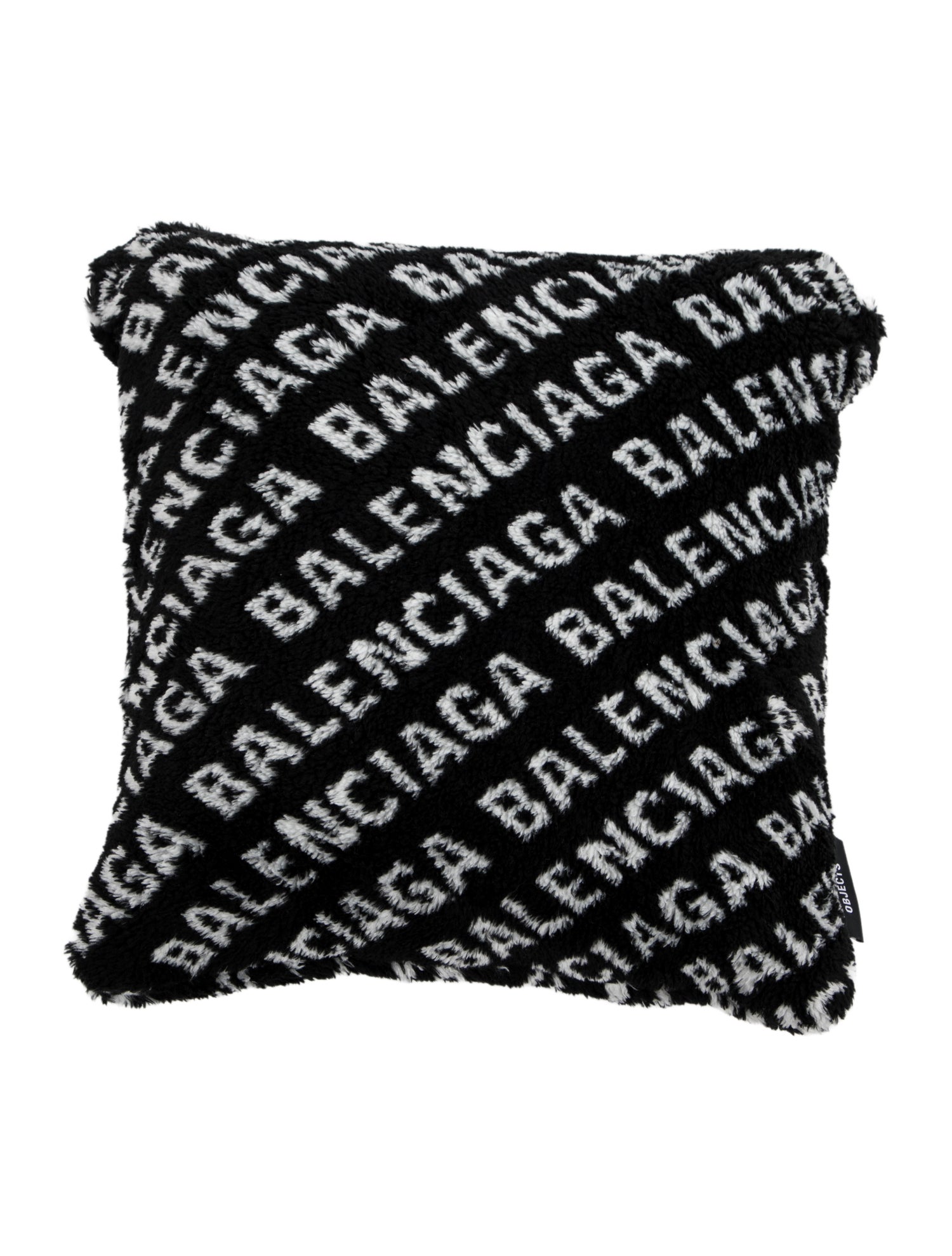 Balenciaga Allover Logo Throw Pillow