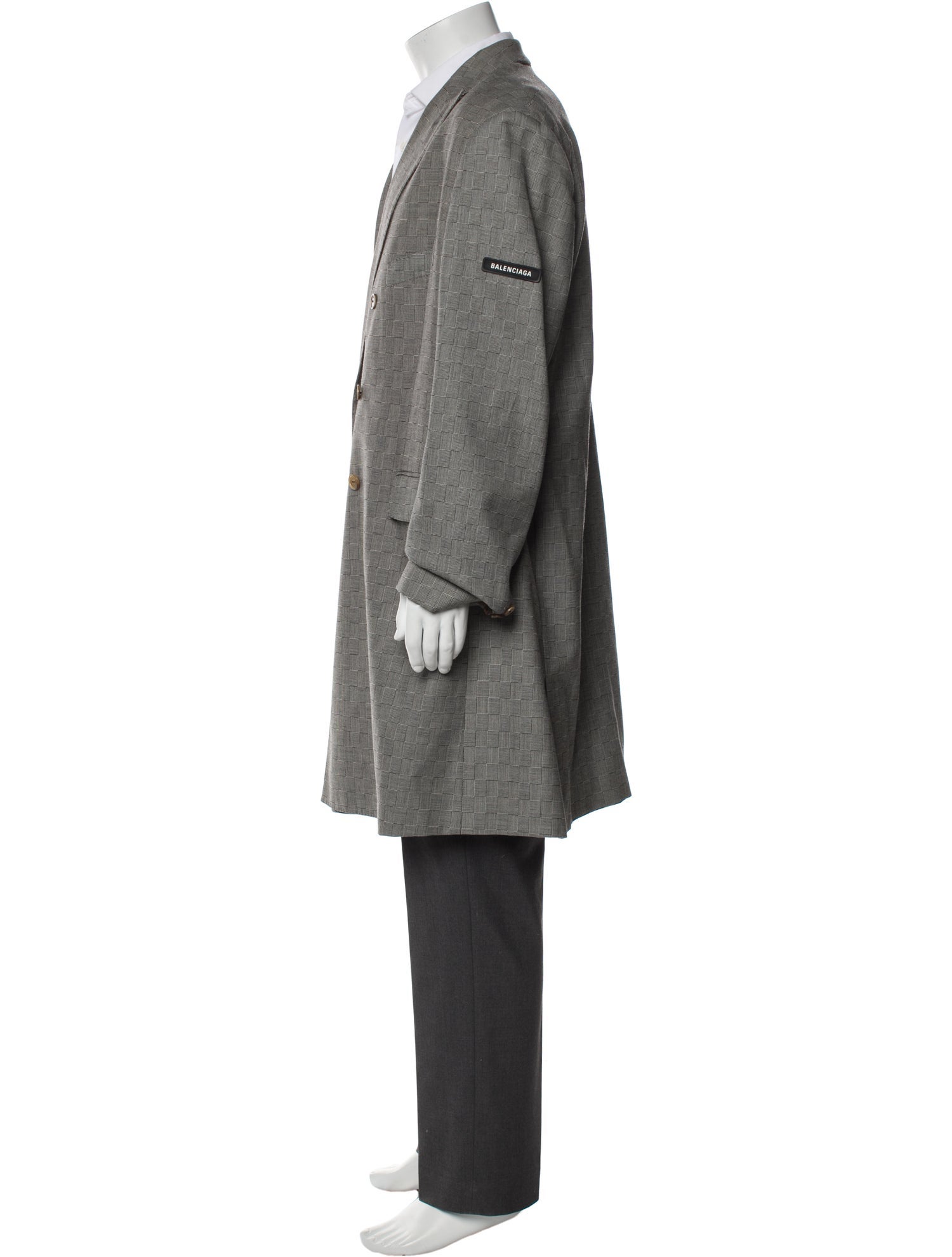 Balenciaga 2019 Signature Logo Overcoat