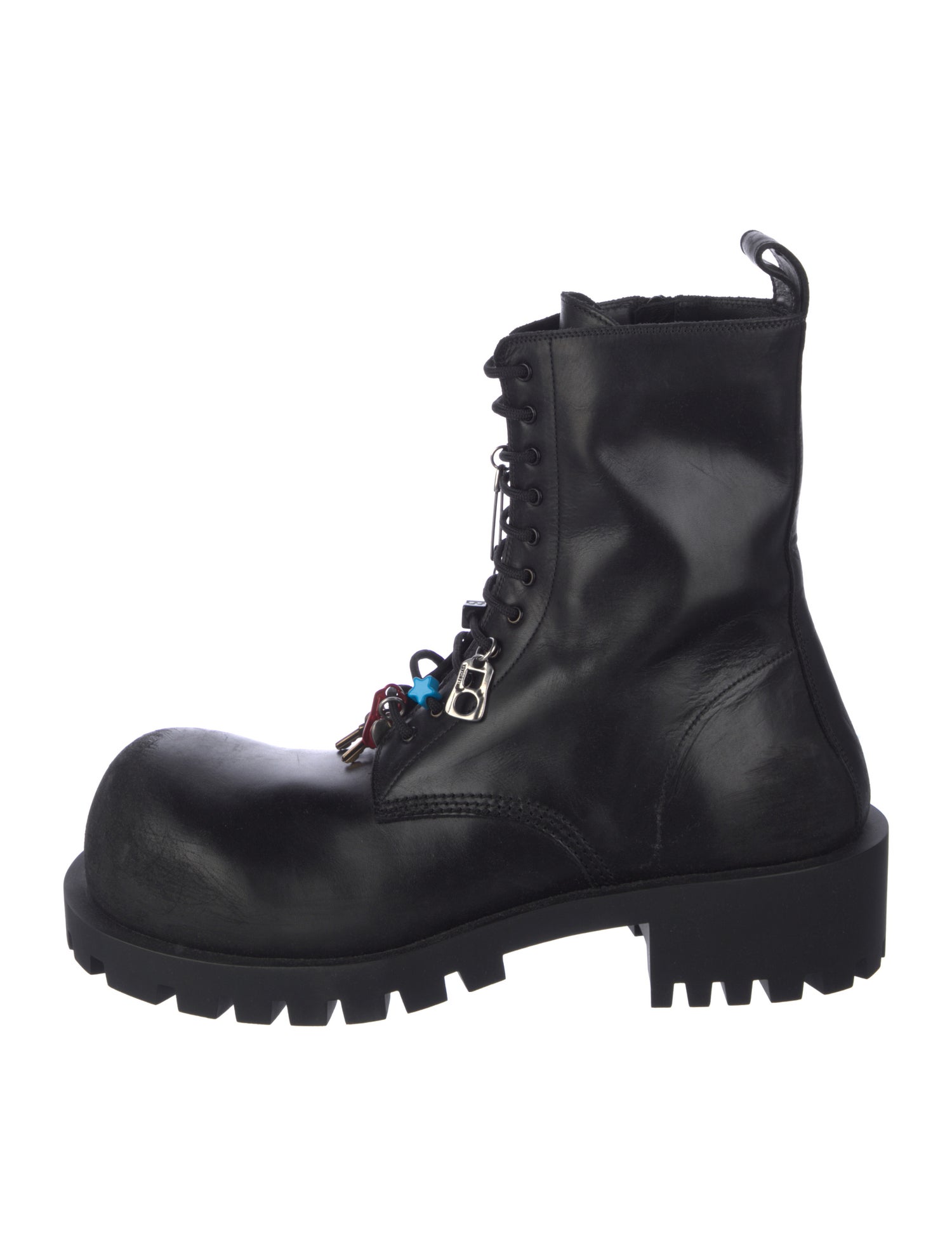 Balenciaga Leather Combat Boots