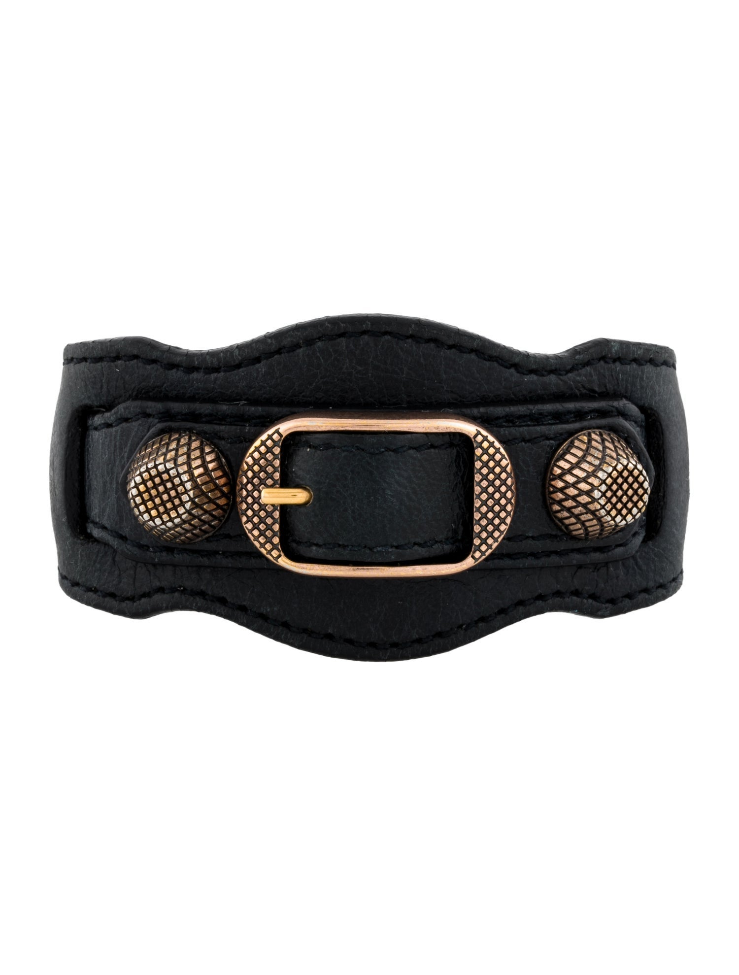 Balenciaga Leather Arena Giant Wrap Bracelet