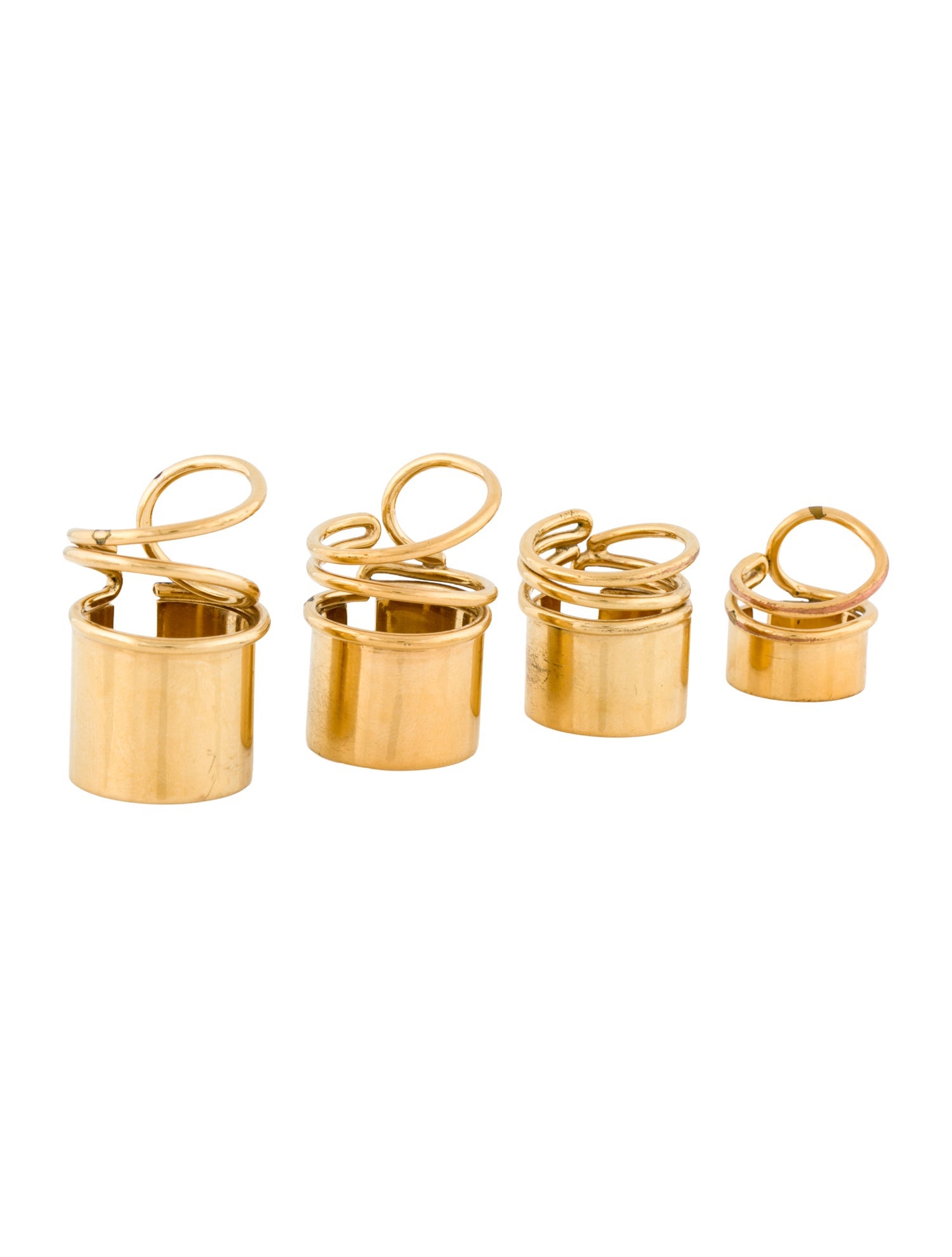 Balenciaga Thick Tube Ring Set Of 4