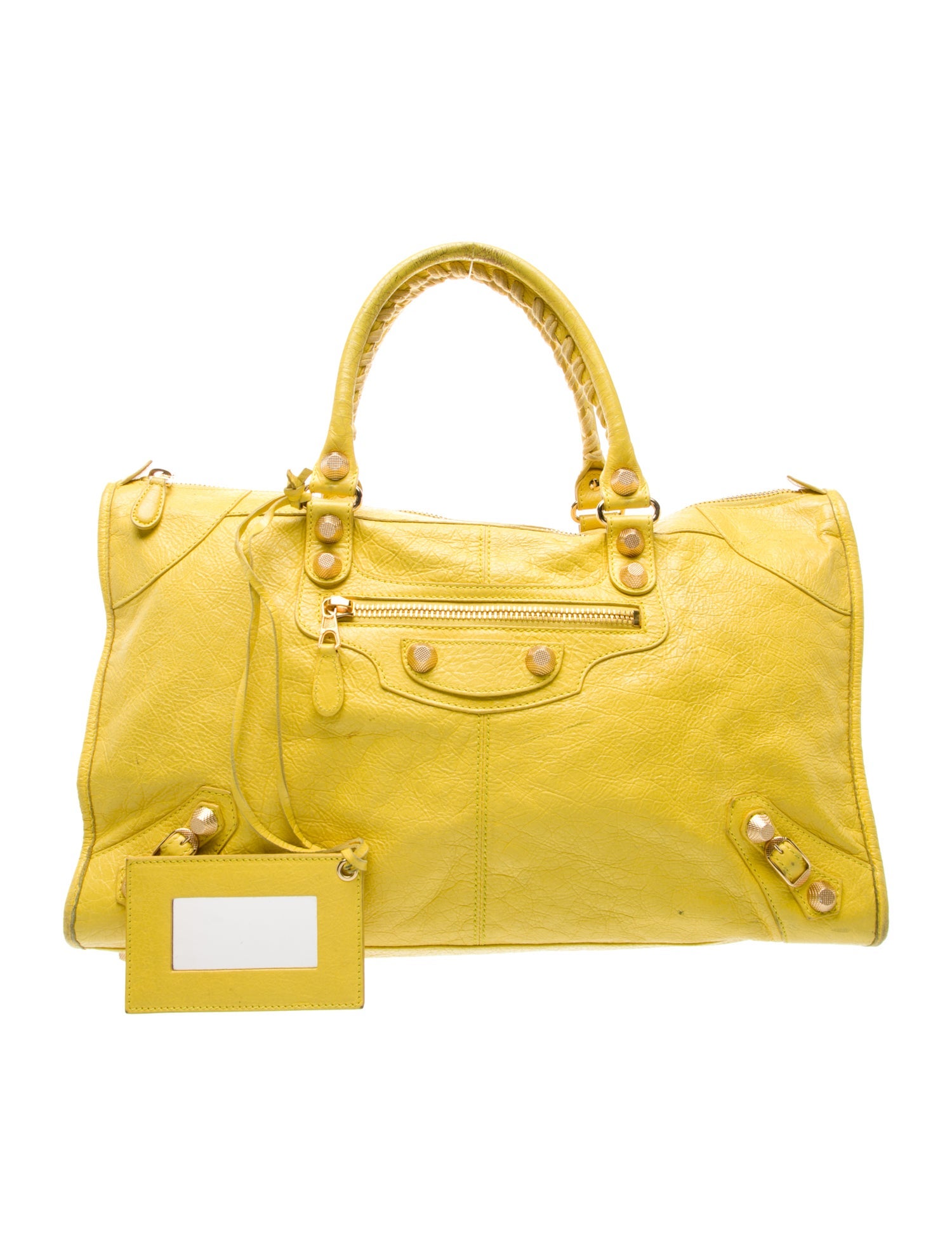 Balenciaga Leather Motocross Classic City Medium - Green Handle