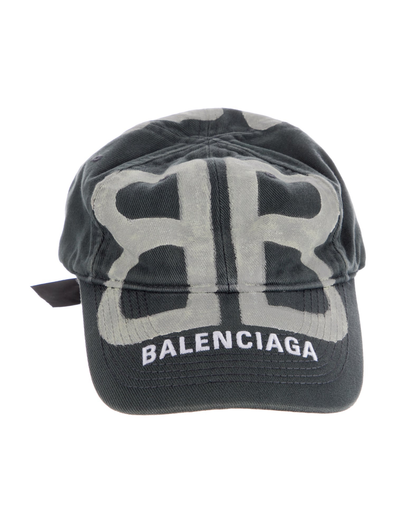 Balenciaga Embroidered Pattern Print Canvas Baseball Cap