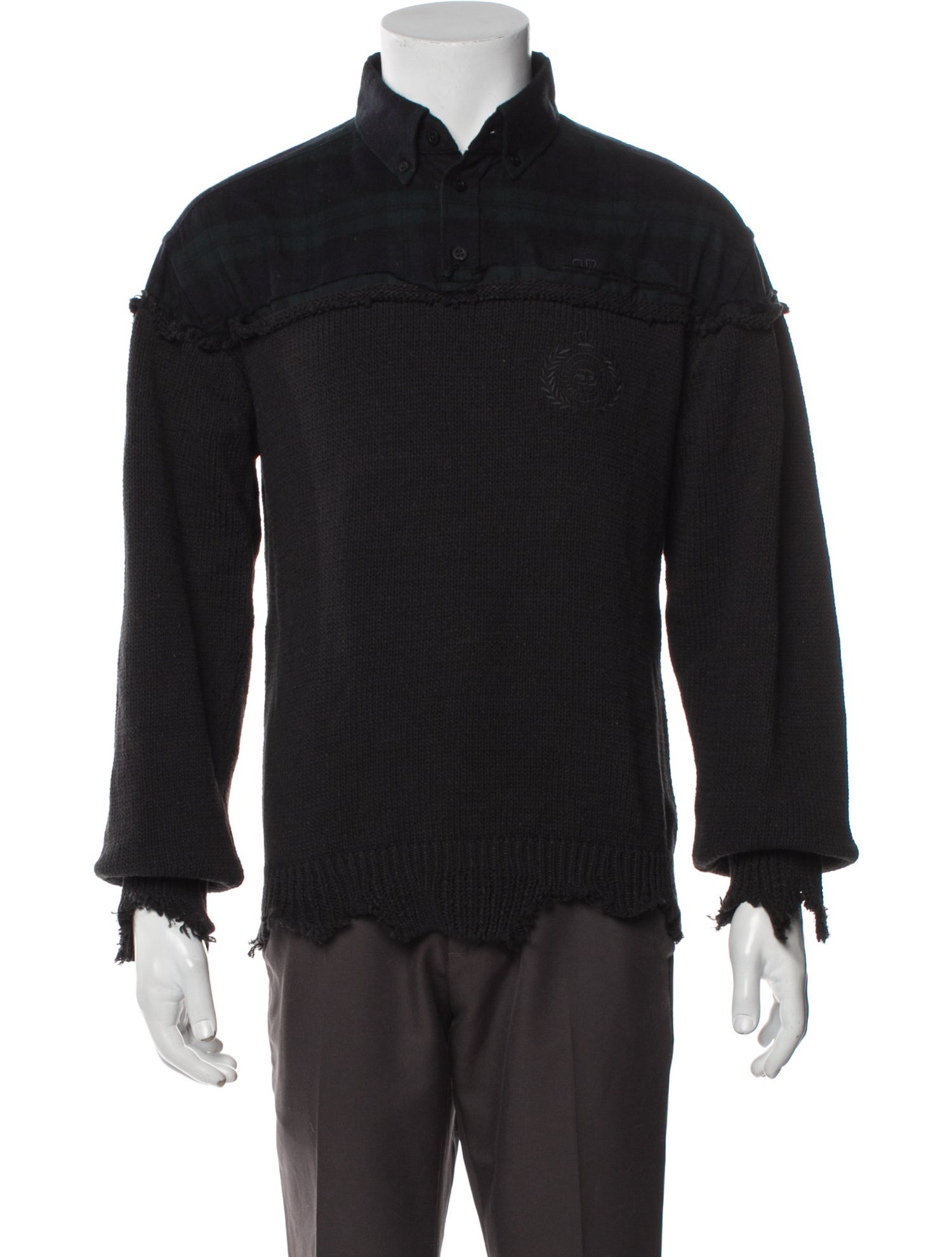 Balenciaga 2022 Signature Logo Polo Sweater