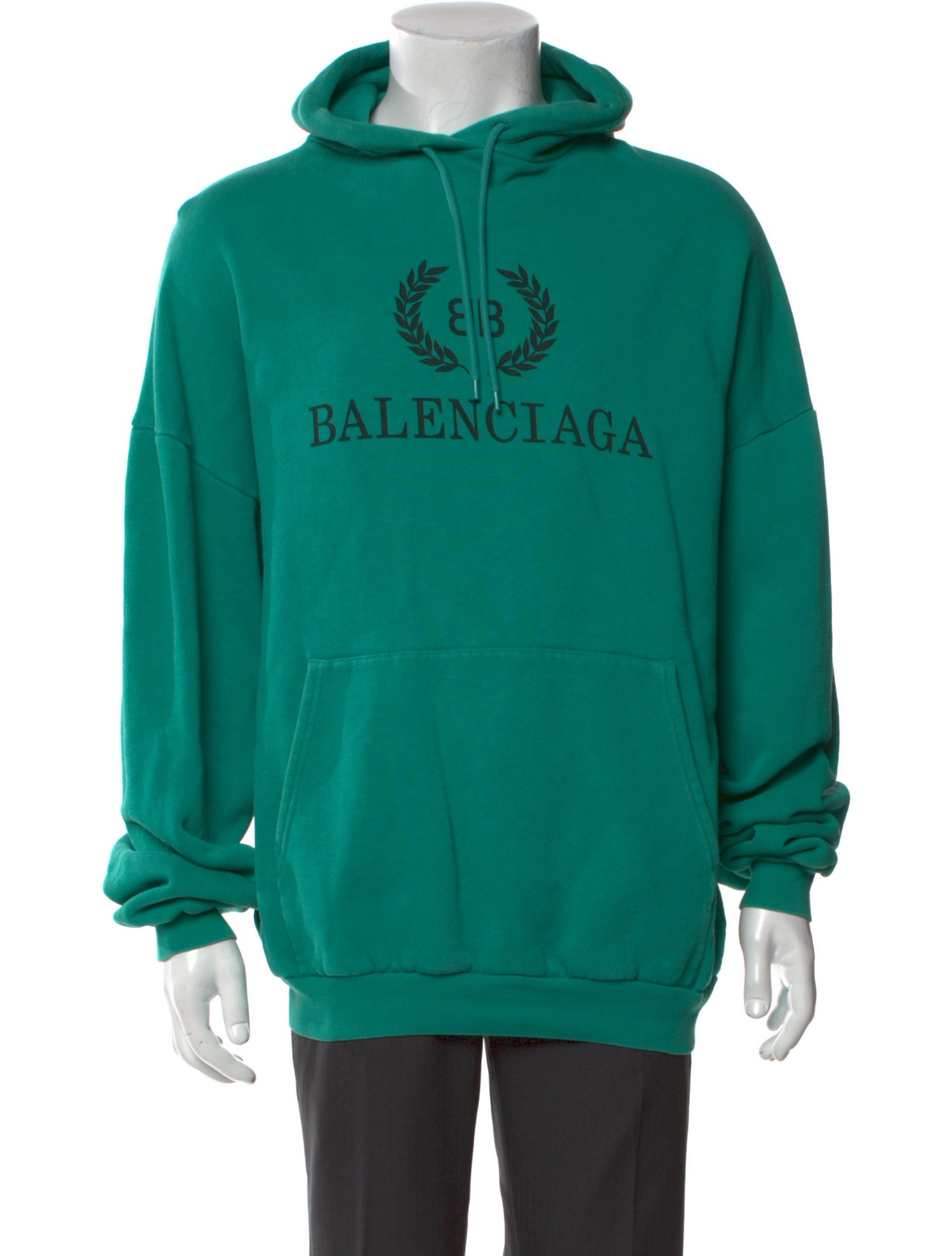Balenciaga Signature Logo Graphic Print Hoodie