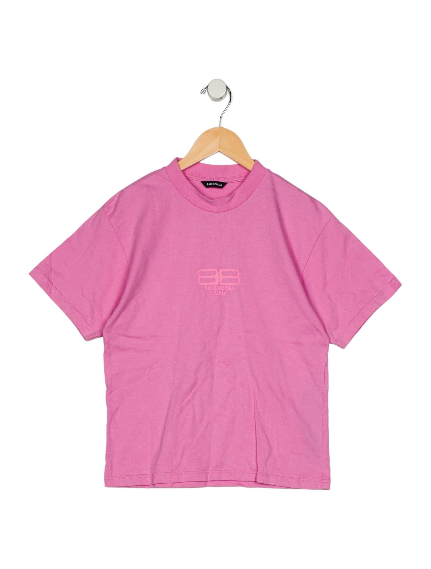 Balenciaga Girls' Embroidered Short Sleeve T-Shirt