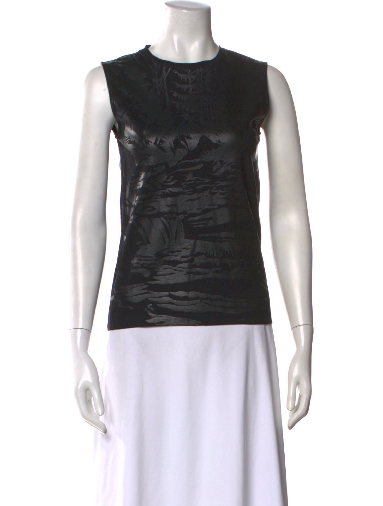 Balenciaga Patterned Crew Neck Top