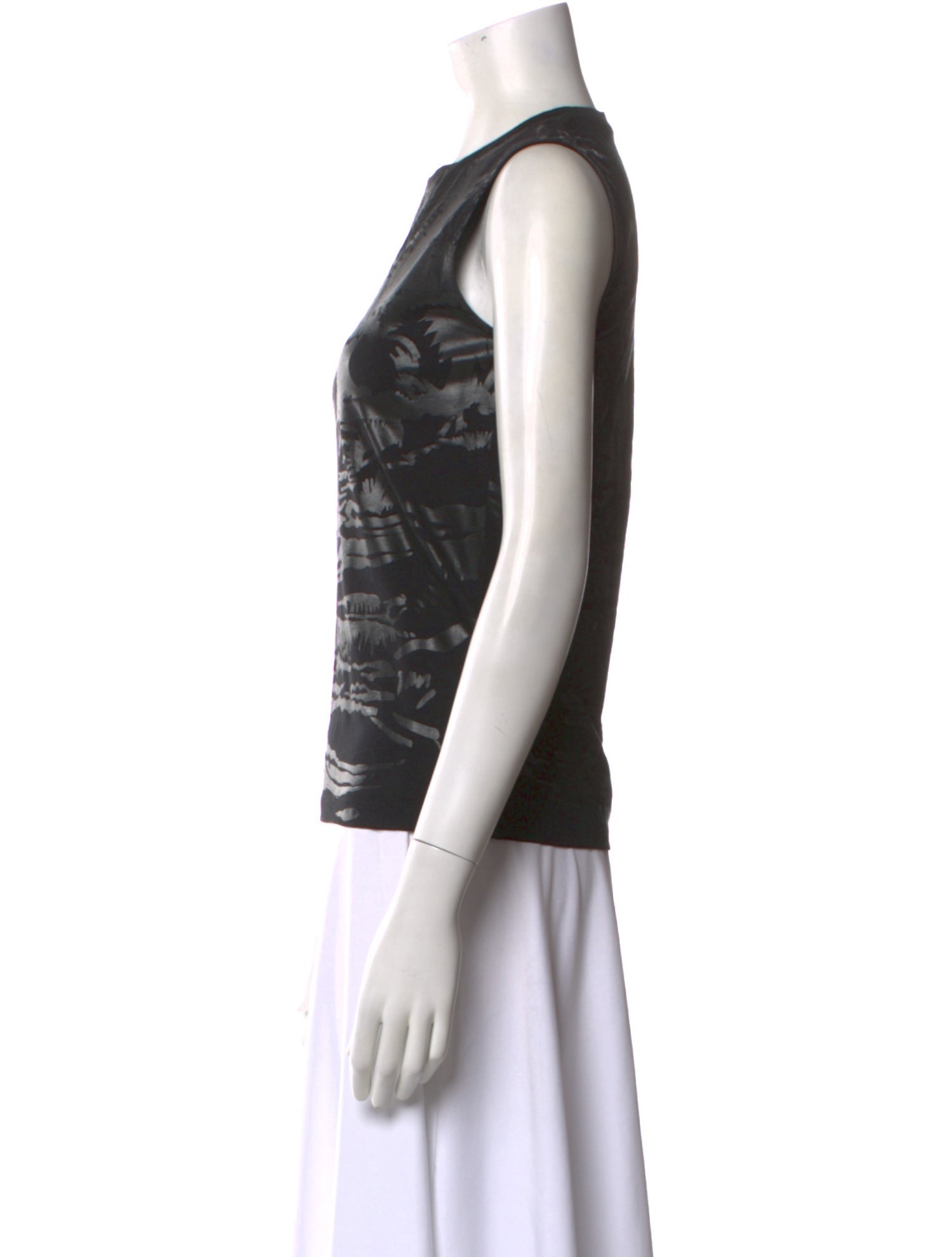 Balenciaga Patterned Crew Neck Top