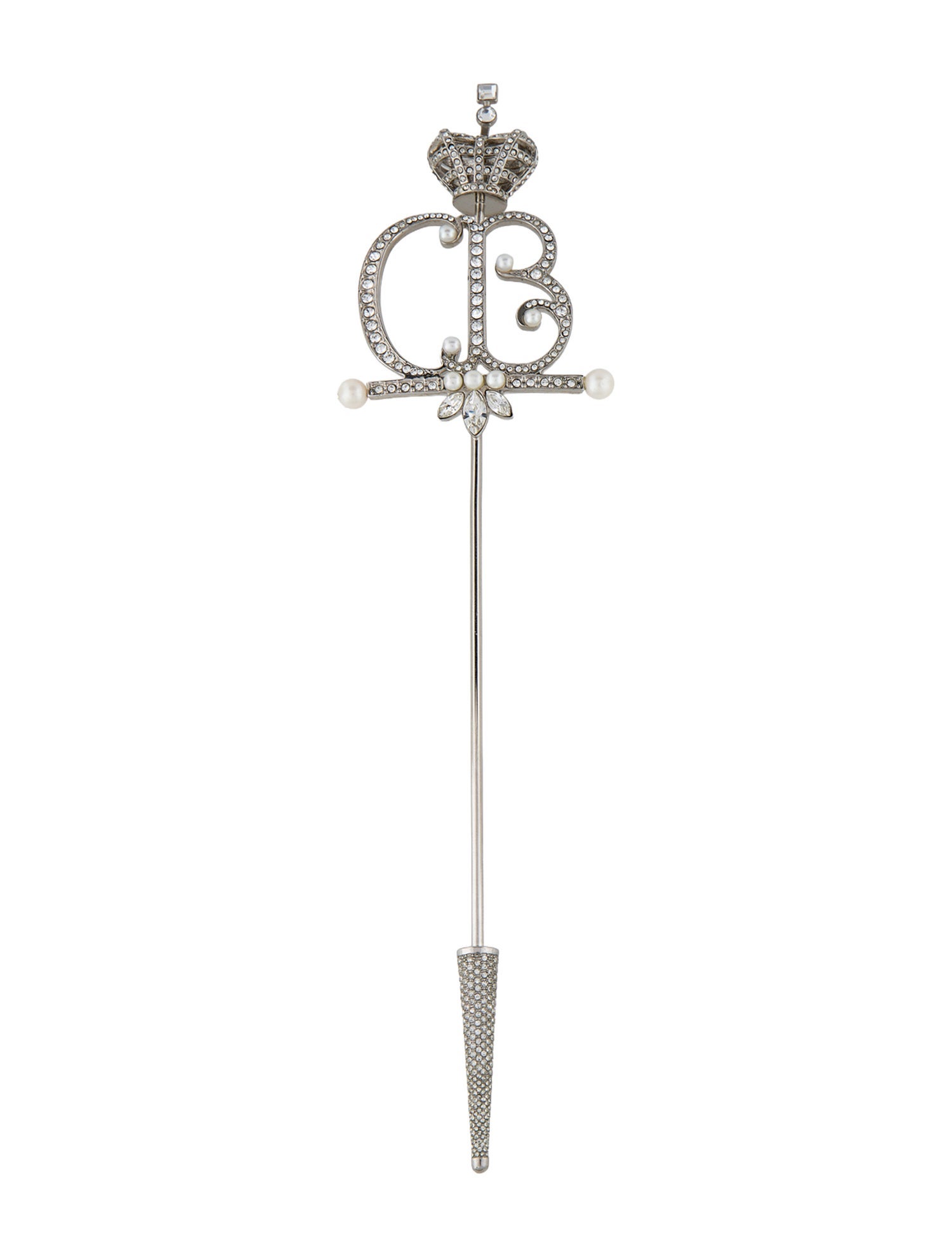 Balenciaga Pearl Maria Cristina 'CB' Sword Tie Pin