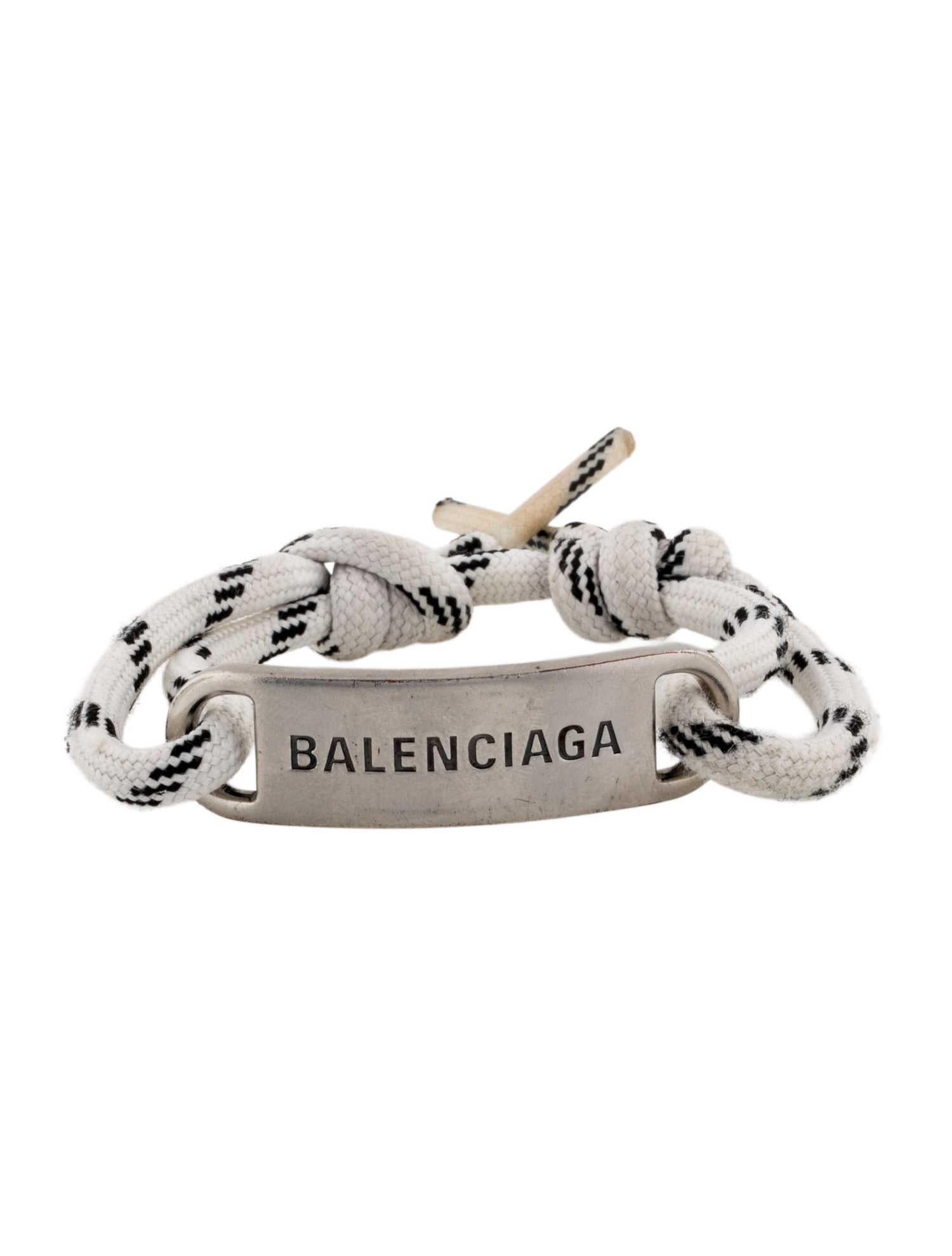 Balenciaga Cord Adjustable Plate Bracelet