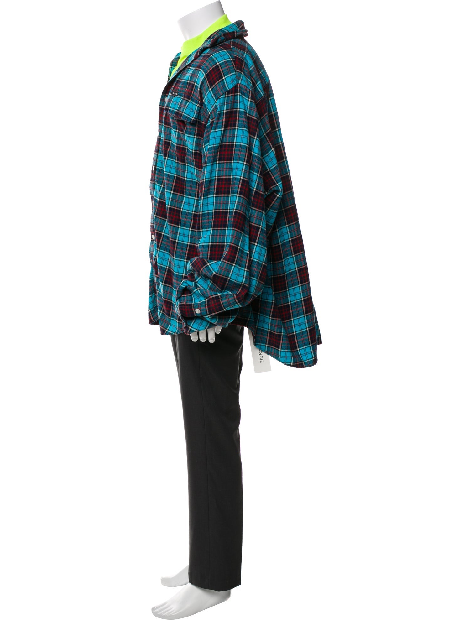 Balenciaga 2021 Plaid Print Shirt