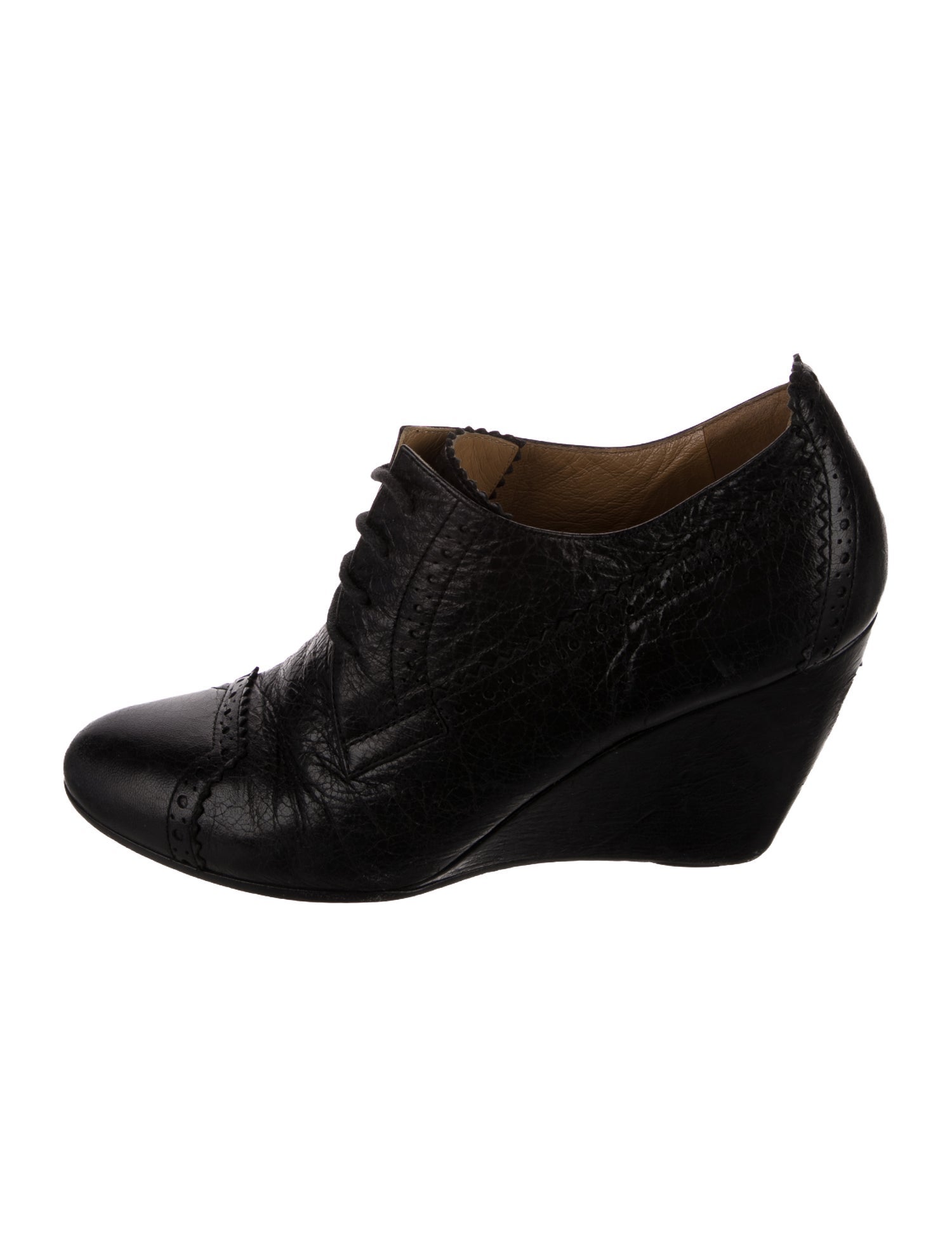 Balenciaga Leather Lasercut Accents Pumps