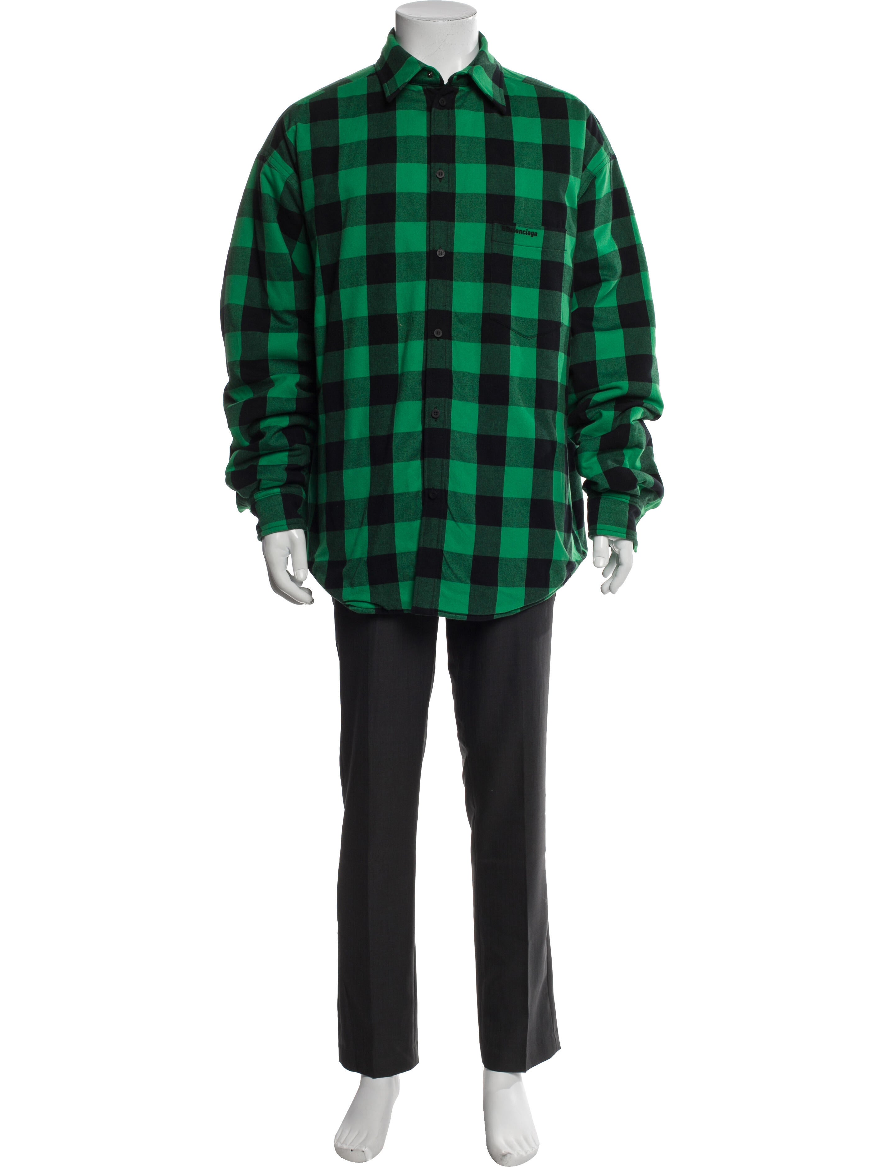 Balenciaga 2021 Plaid Print Overcoat
