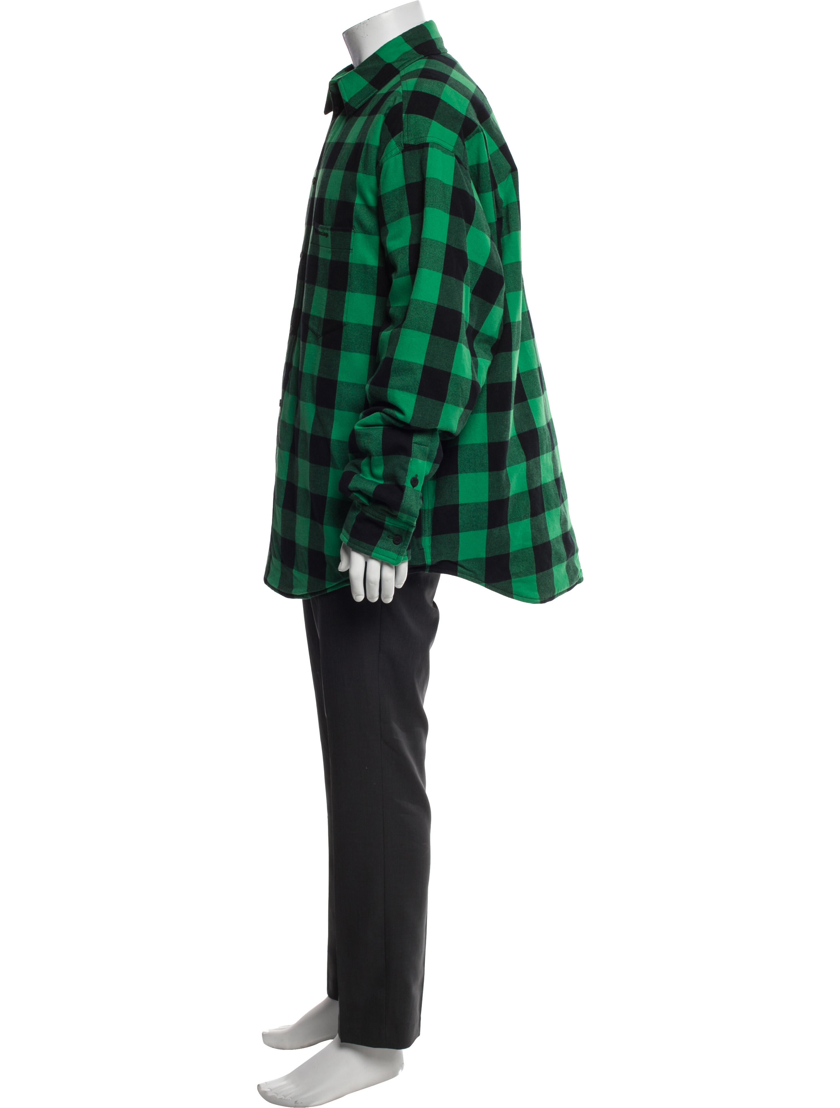 Balenciaga 2021 Plaid Print Overcoat