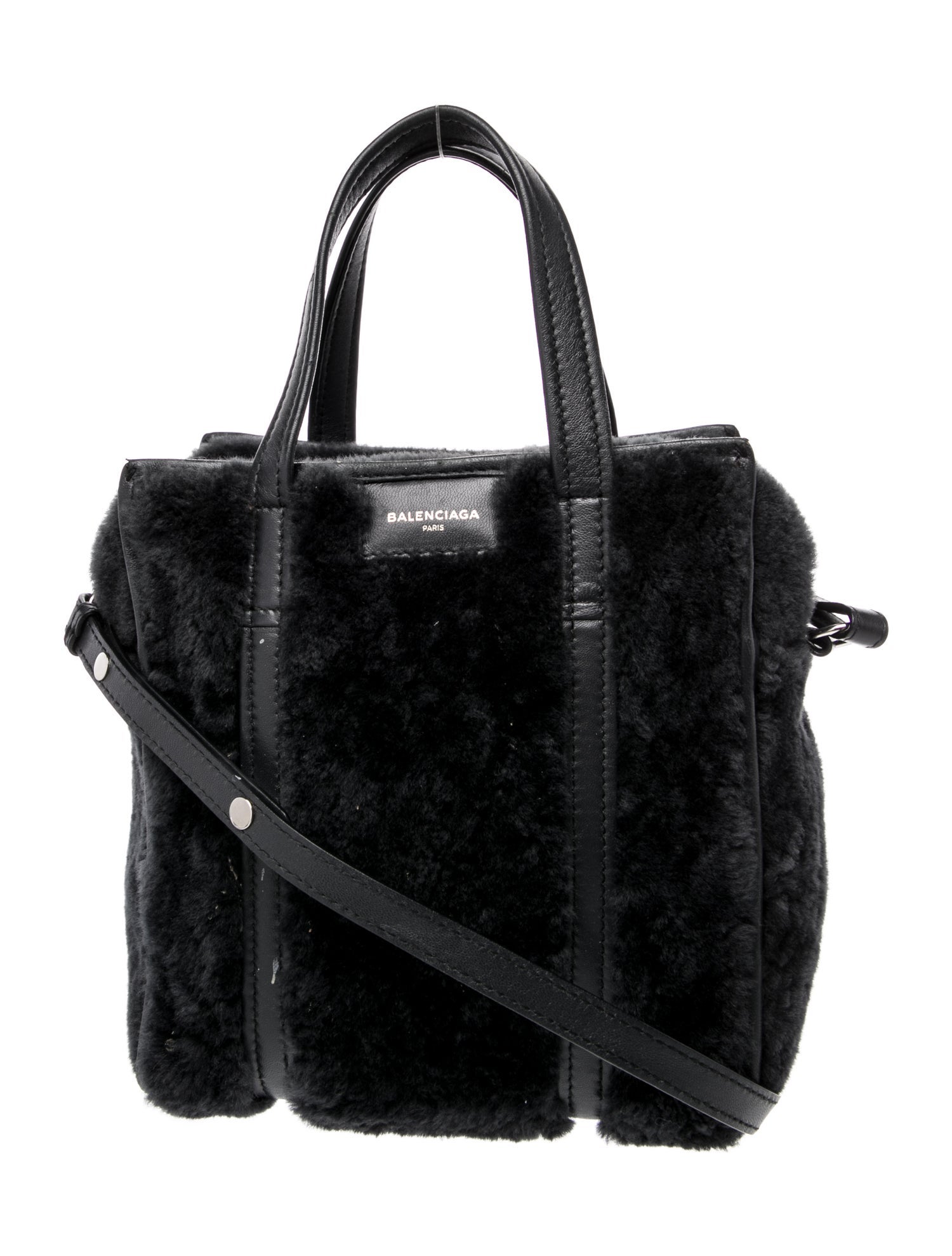 Balenciaga Shearling Bazar Shopper XS