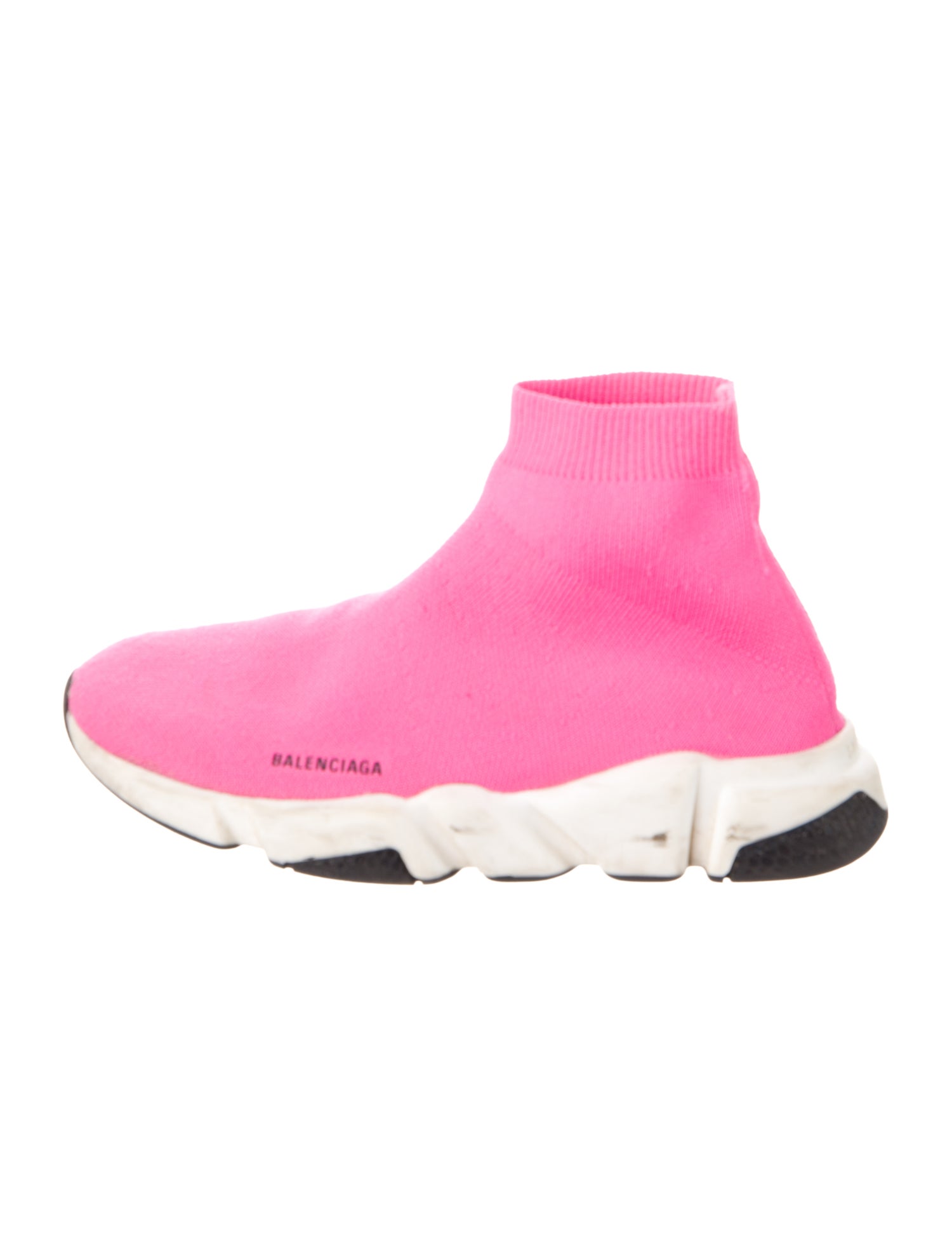 Balenciaga Pink and white high top sneaker