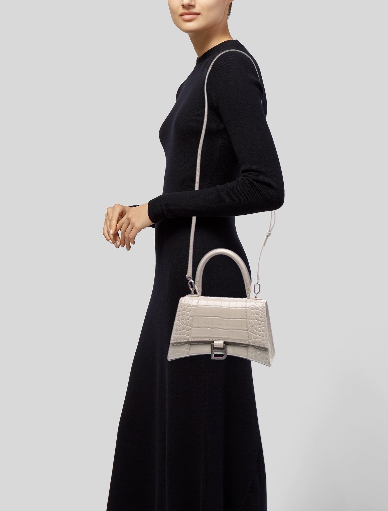 Balenciaga Embossed Leather Hourglass Small w/ Tags