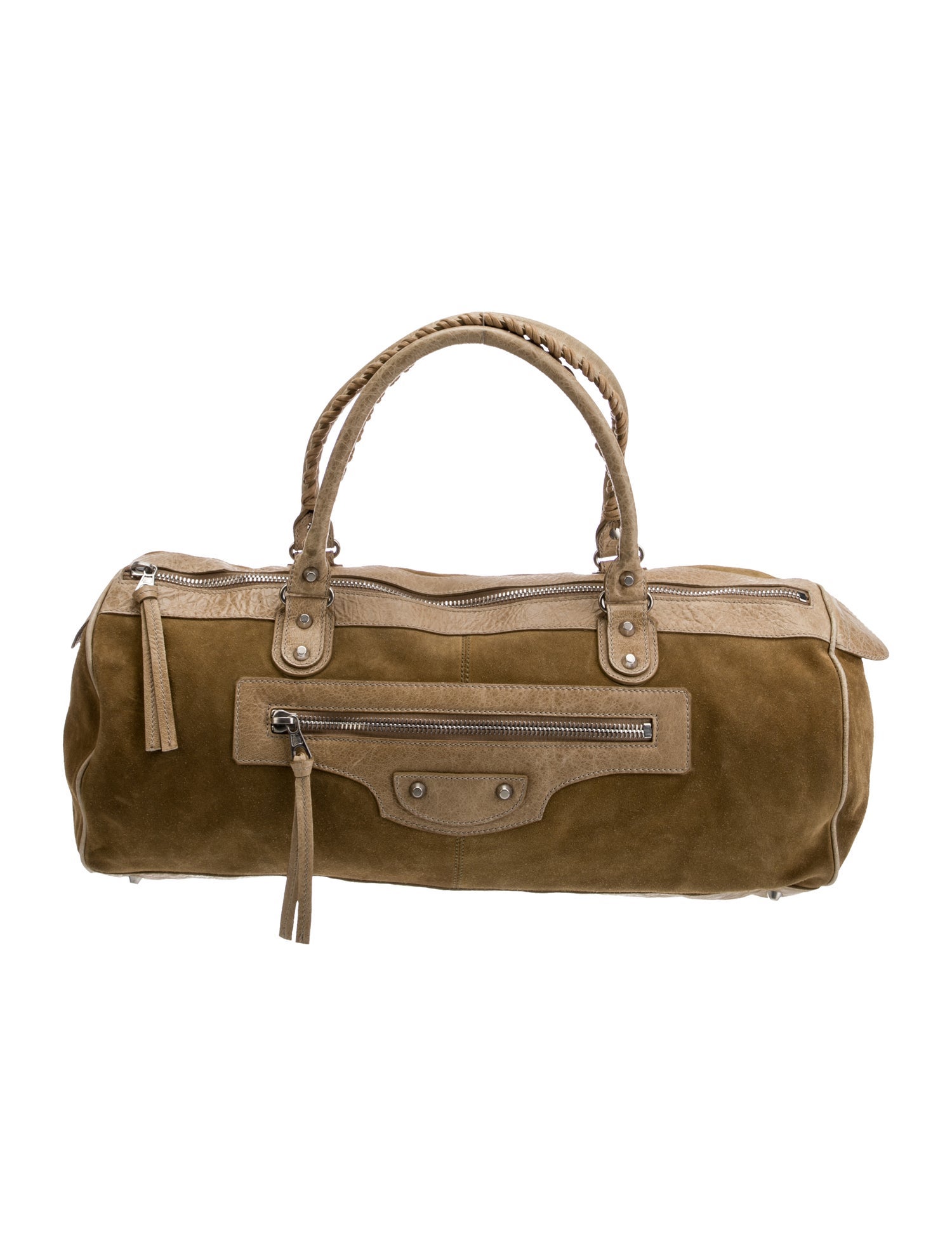 Suede Top Handle Bag