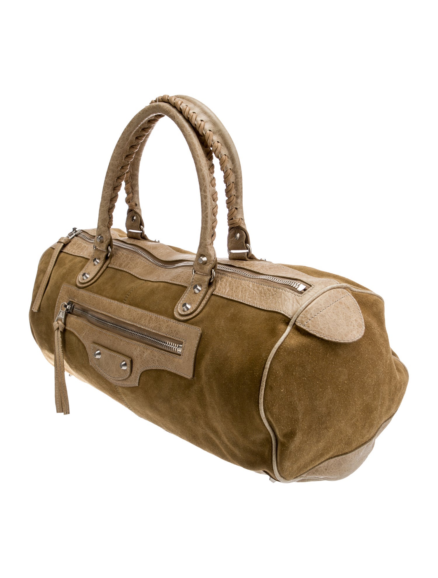 Suede Top Handle Bag