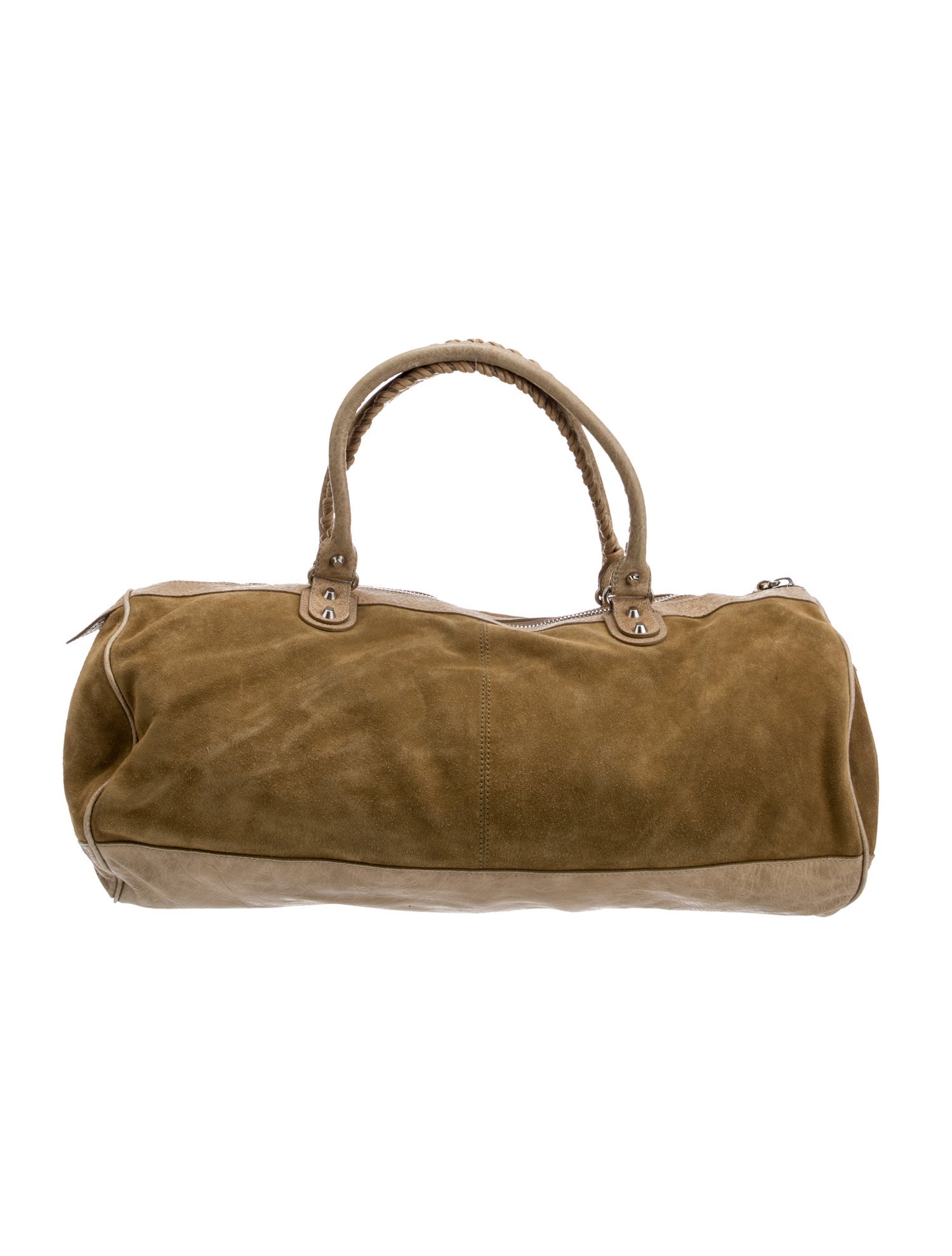 Suede Top Handle Bag