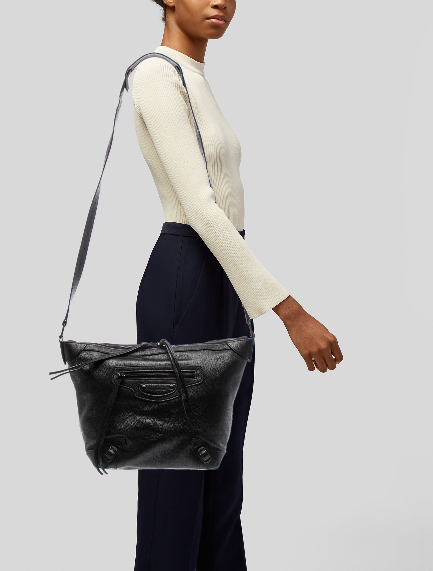 Balenciaga Leather Flat Small