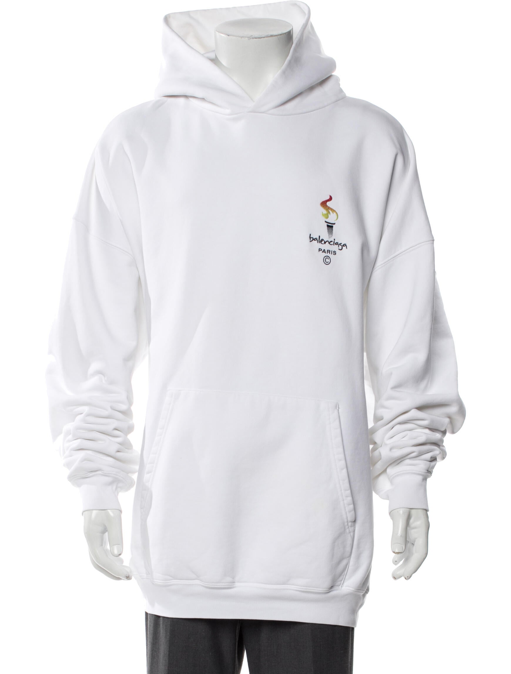 Balenciaga Graphic Print Crew Neck Hoodie