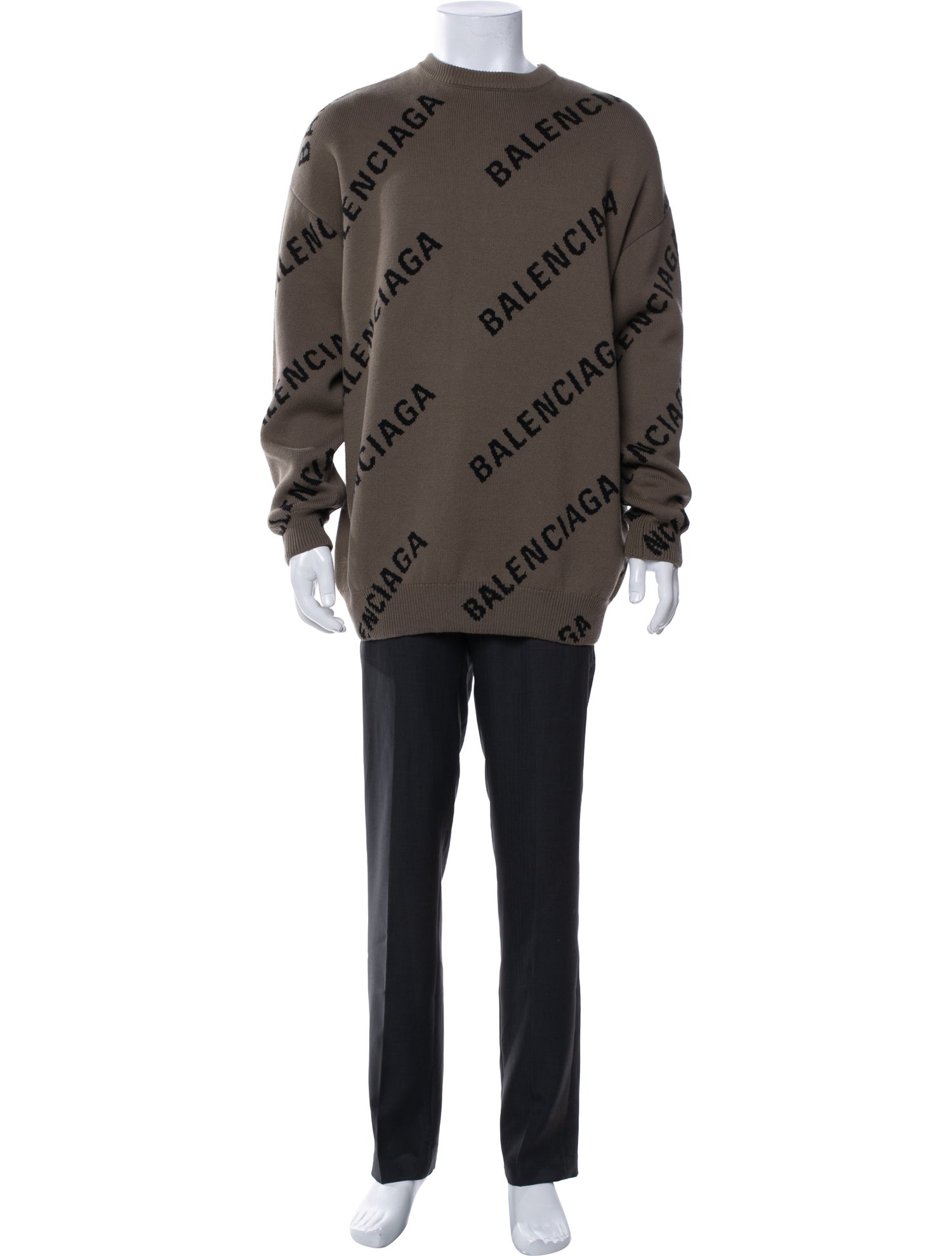 Balenciaga Printed Crew Neck Pullover