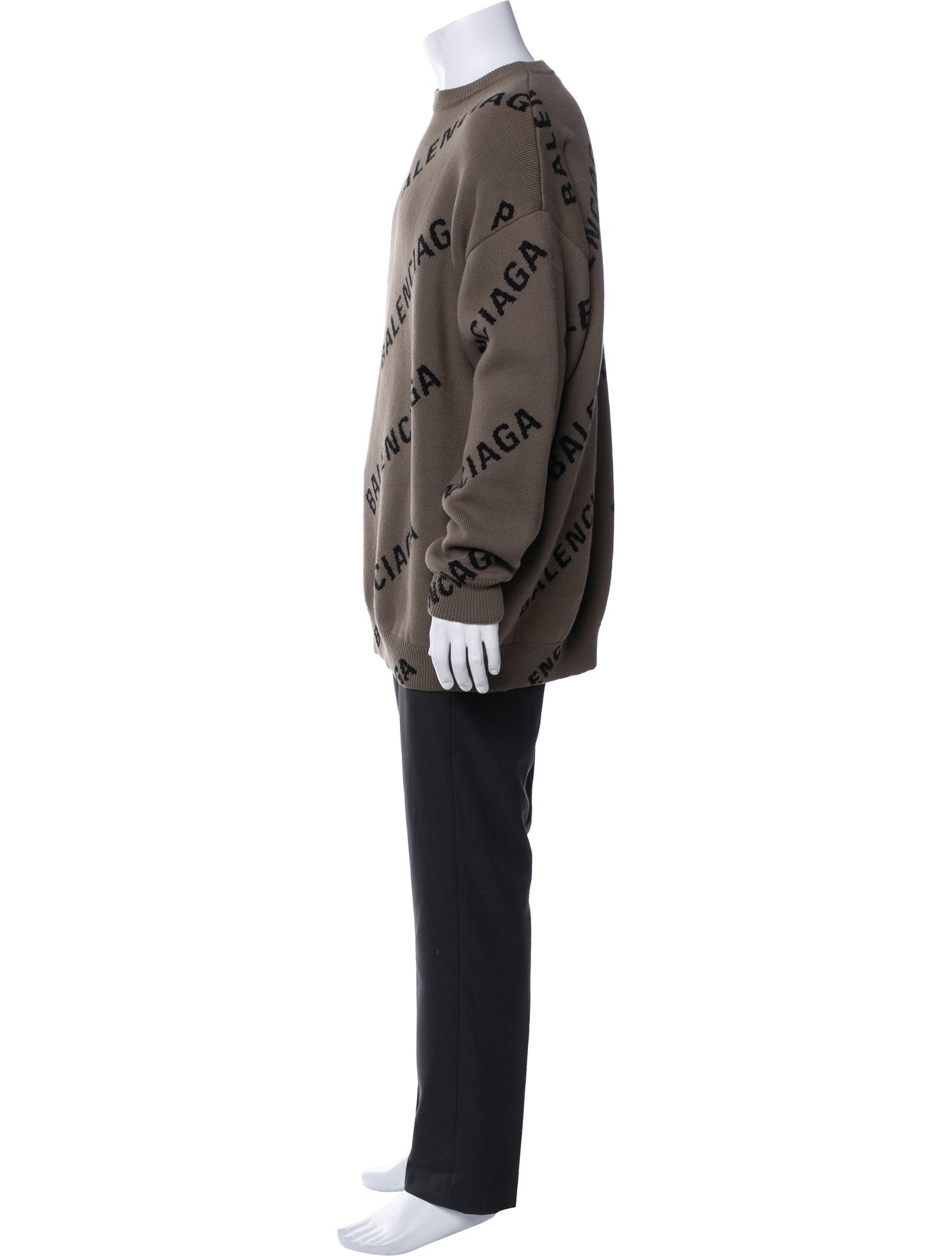 Balenciaga Printed Crew Neck Pullover