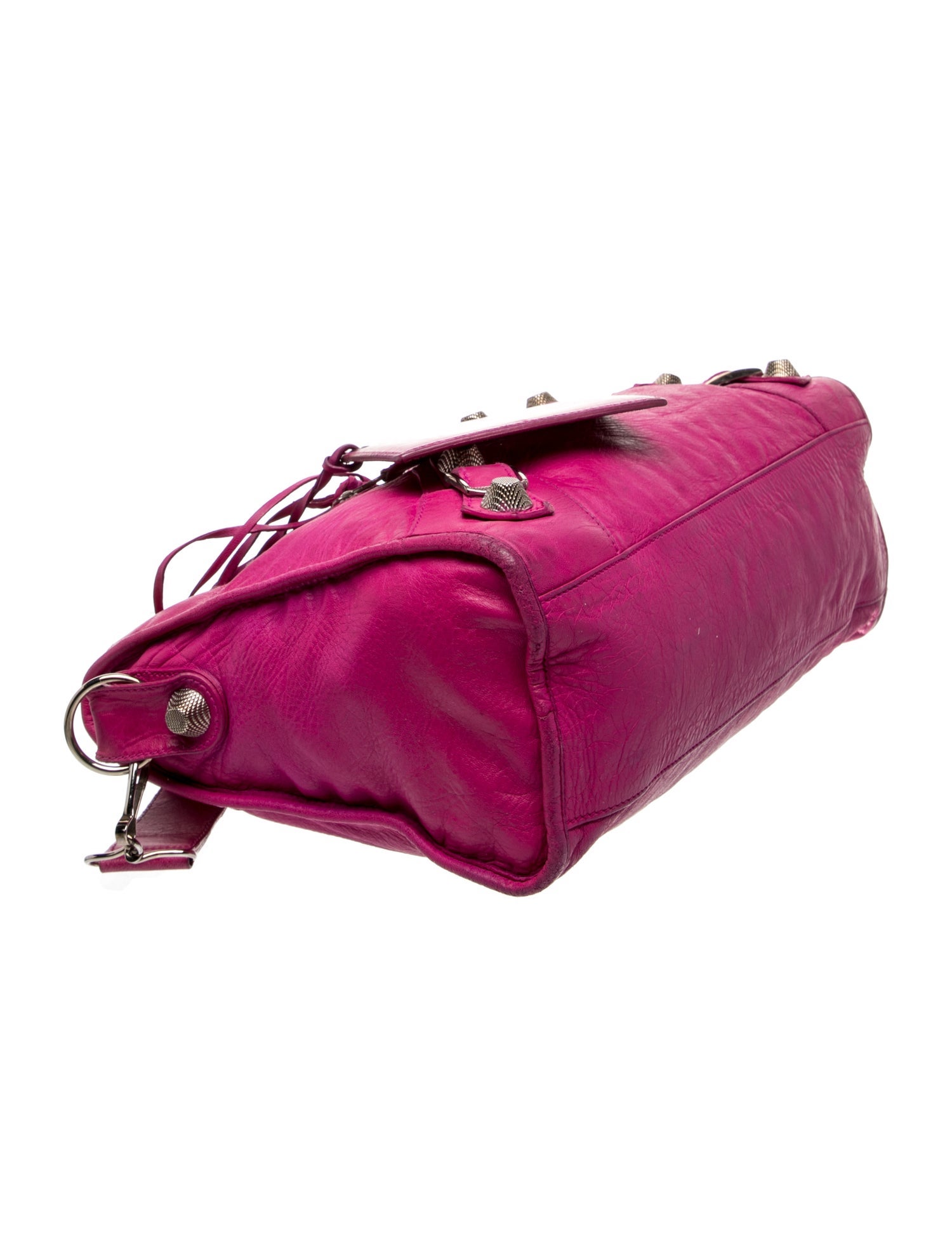 Balenciaga Leather Motocross City Giant Vintage - Pink Handle Bags