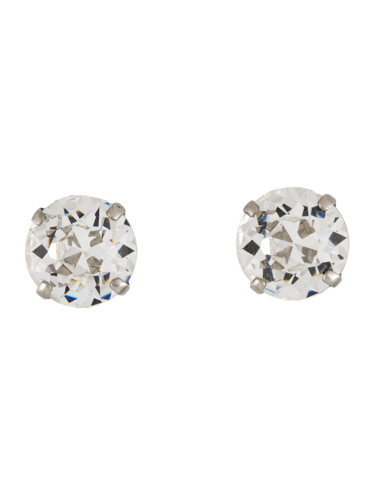 Balenciaga Crystal Stud Clip-On Earrings