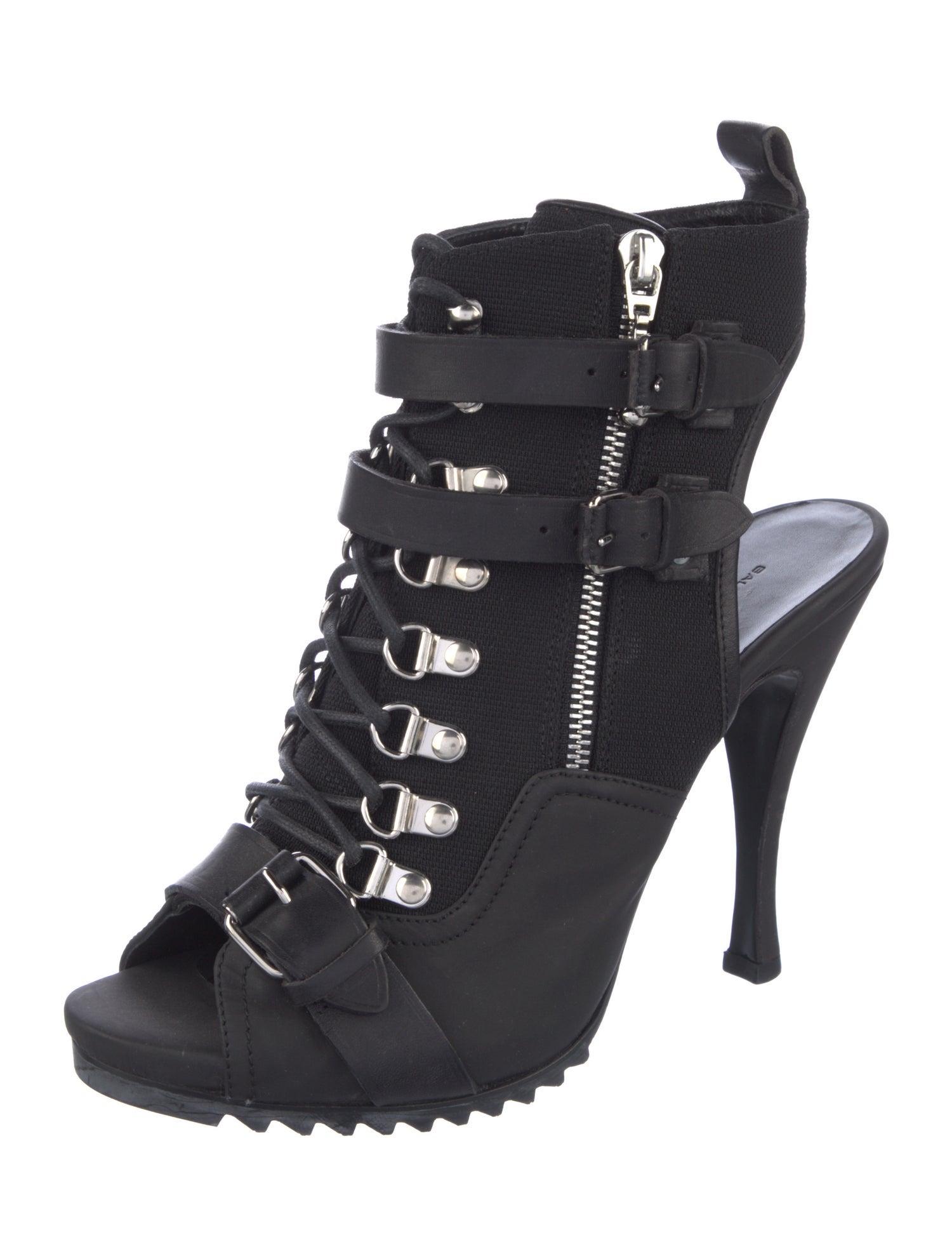 Balenciaga Leather Lace-Up Boots