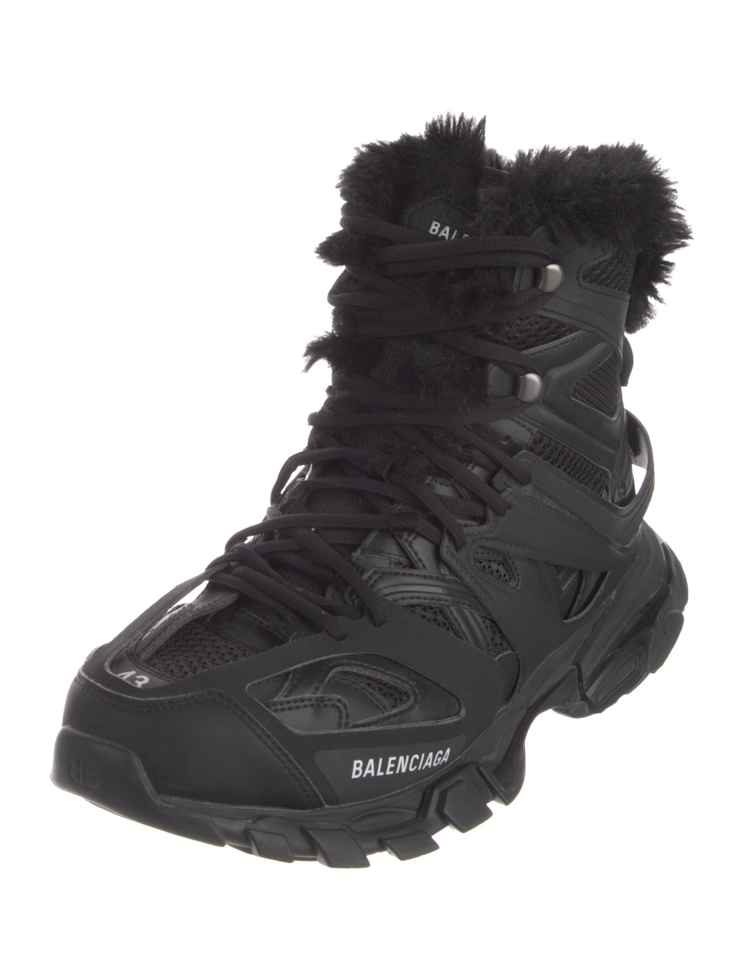 Balenciaga Track Hike High 'Faux Fur' Athletic Sneakers