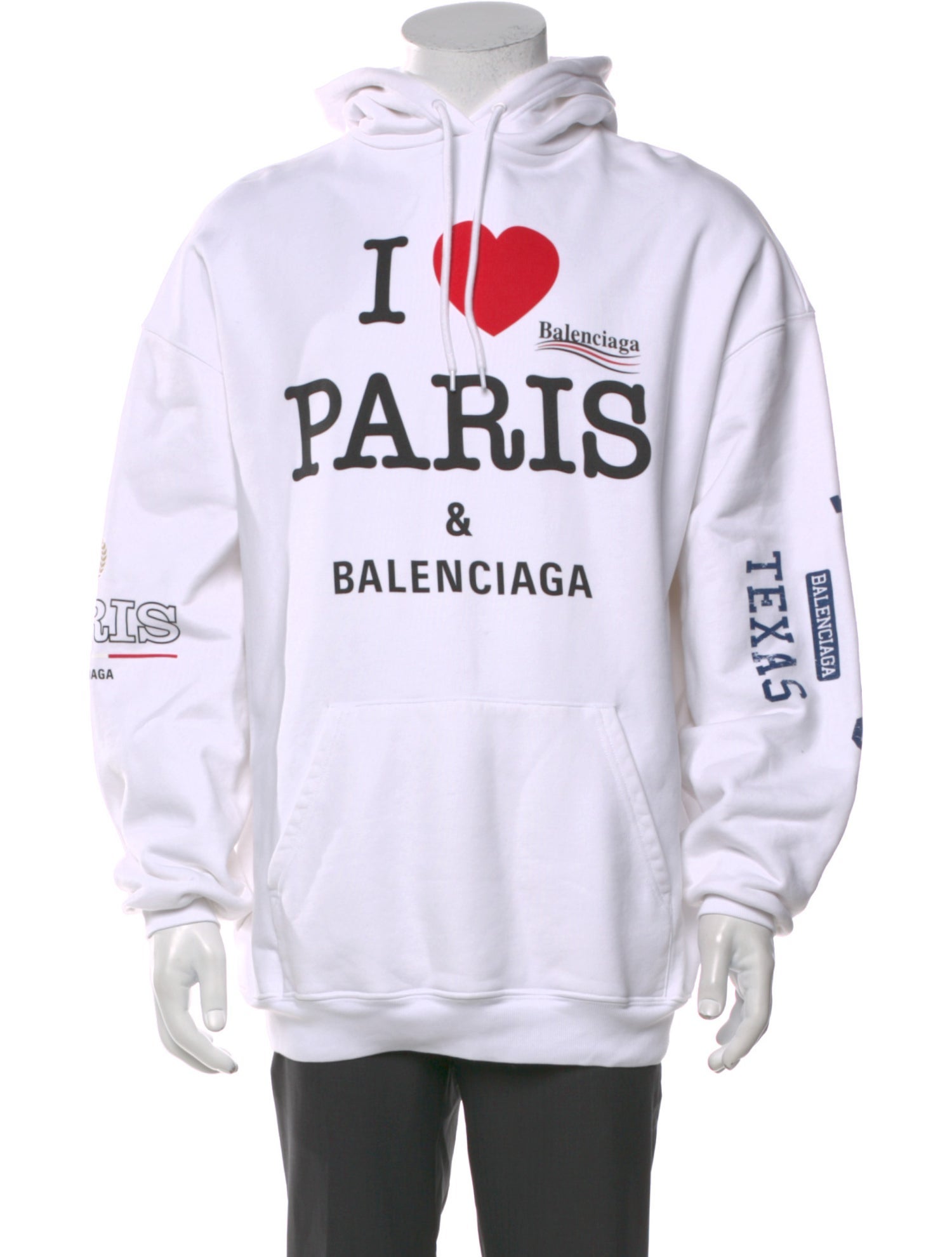 Balenciaga Graphic Print Crew Neck Hoodie