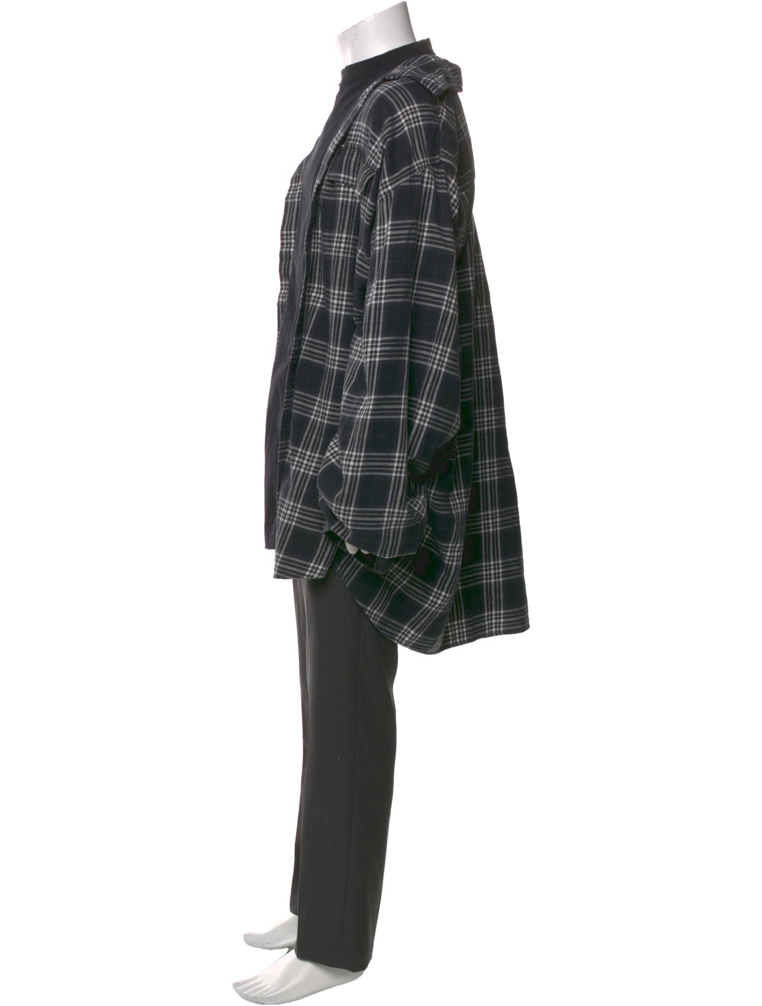 Balenciaga 2021 Plaid Print Shirt