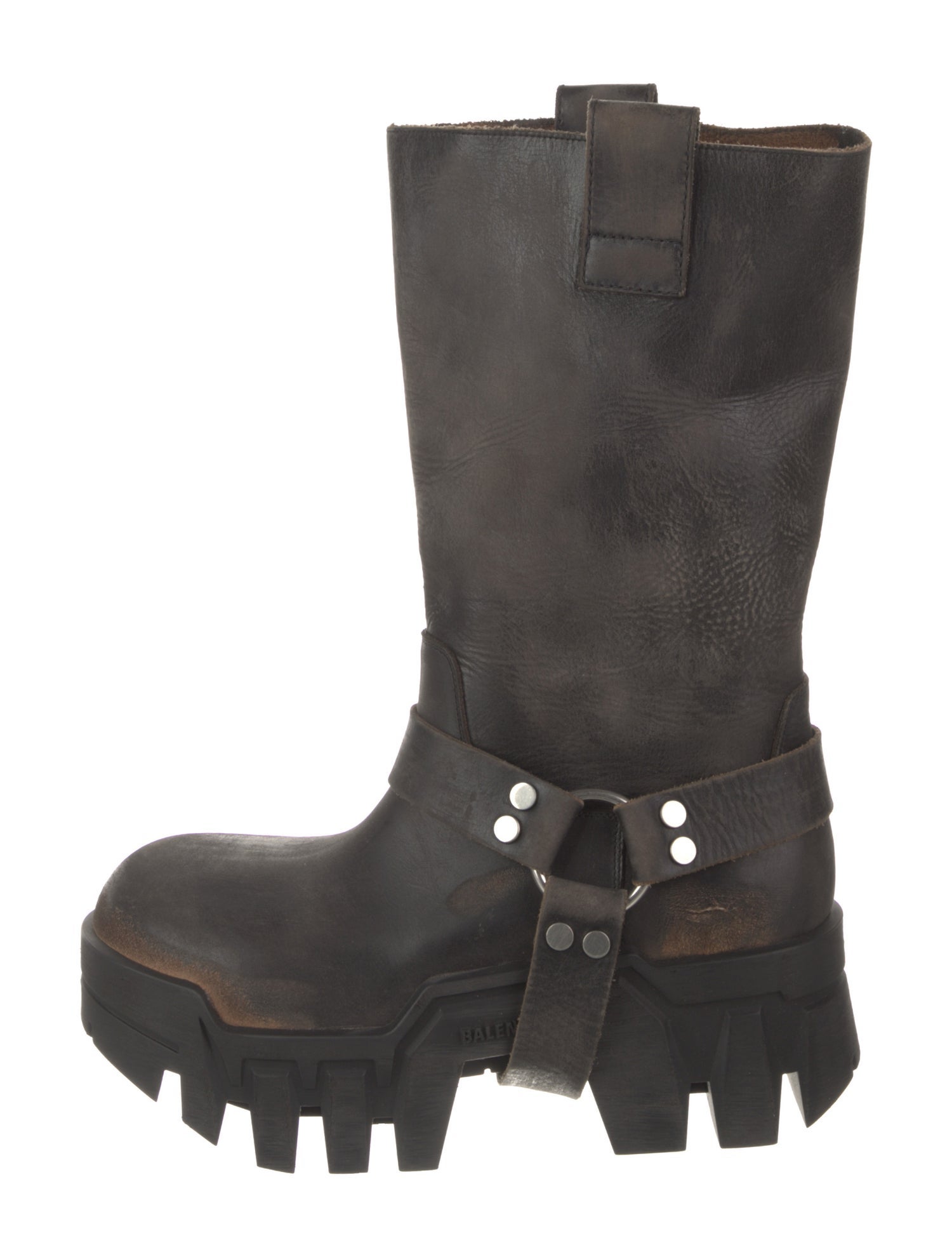 Balenciaga Bulldozer Harness Leather Boots