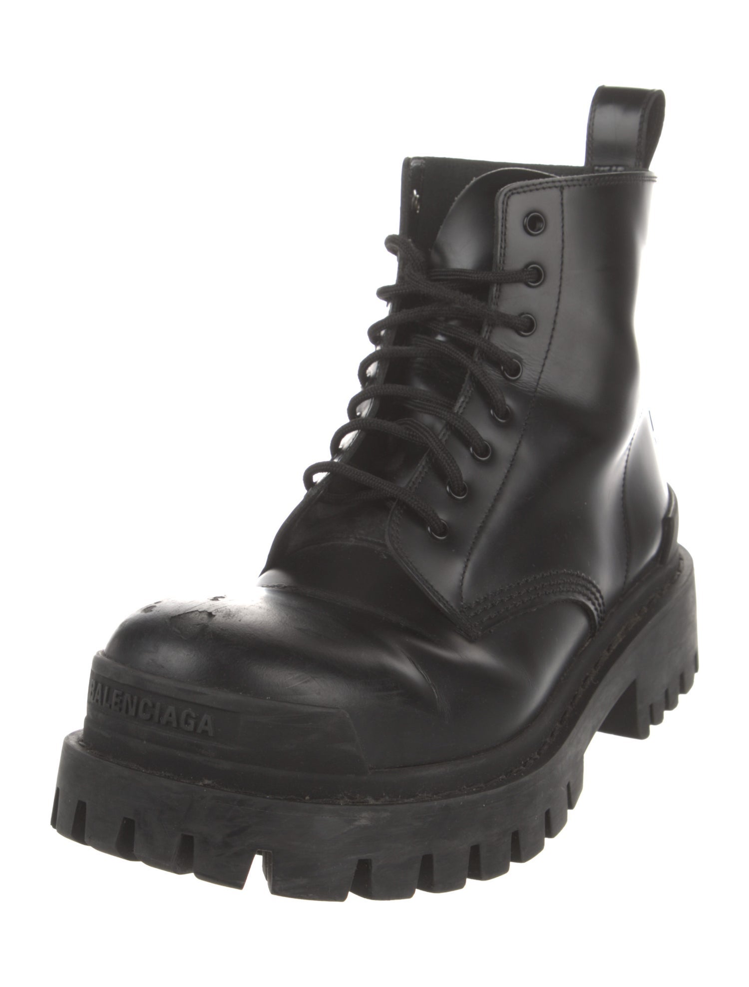 Balenciaga Leather Combat Boots