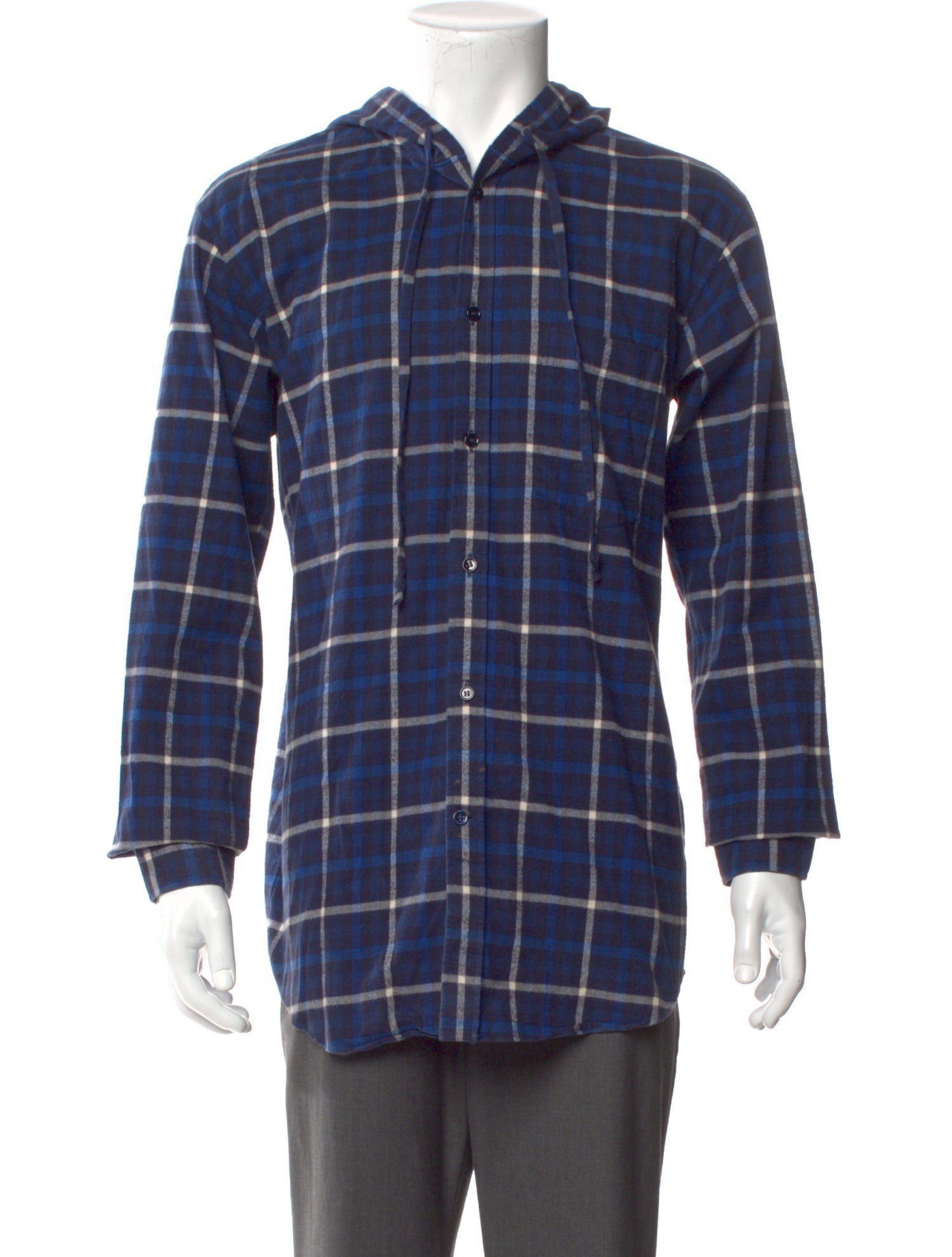 Balenciaga 2017 Plaid Print Shirt