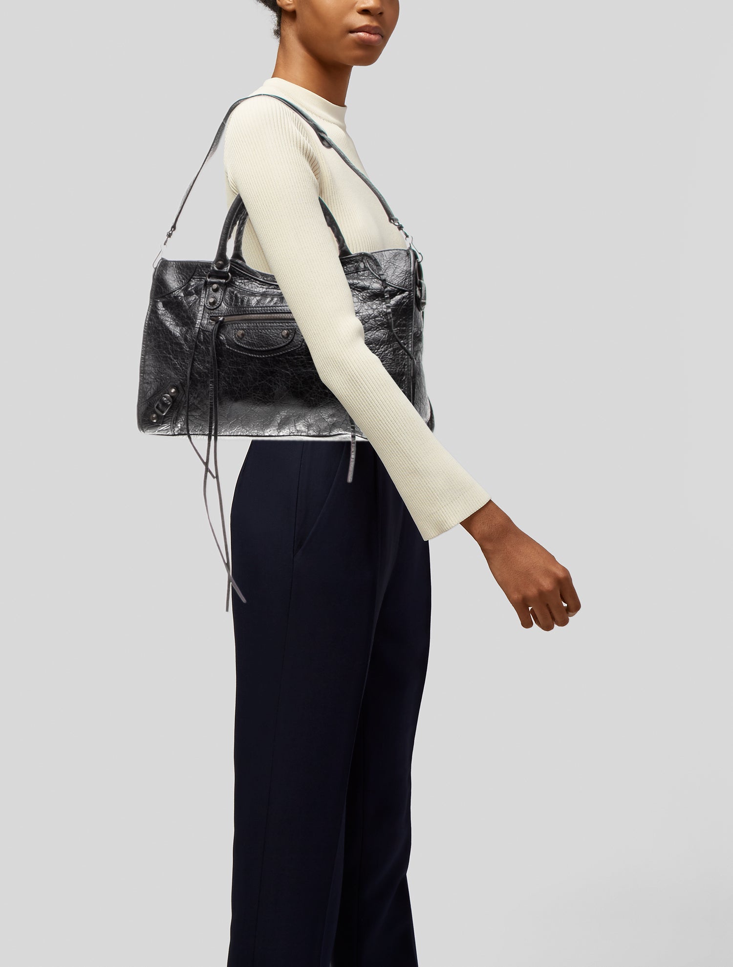 Balenciaga Leather Motocross Classic City