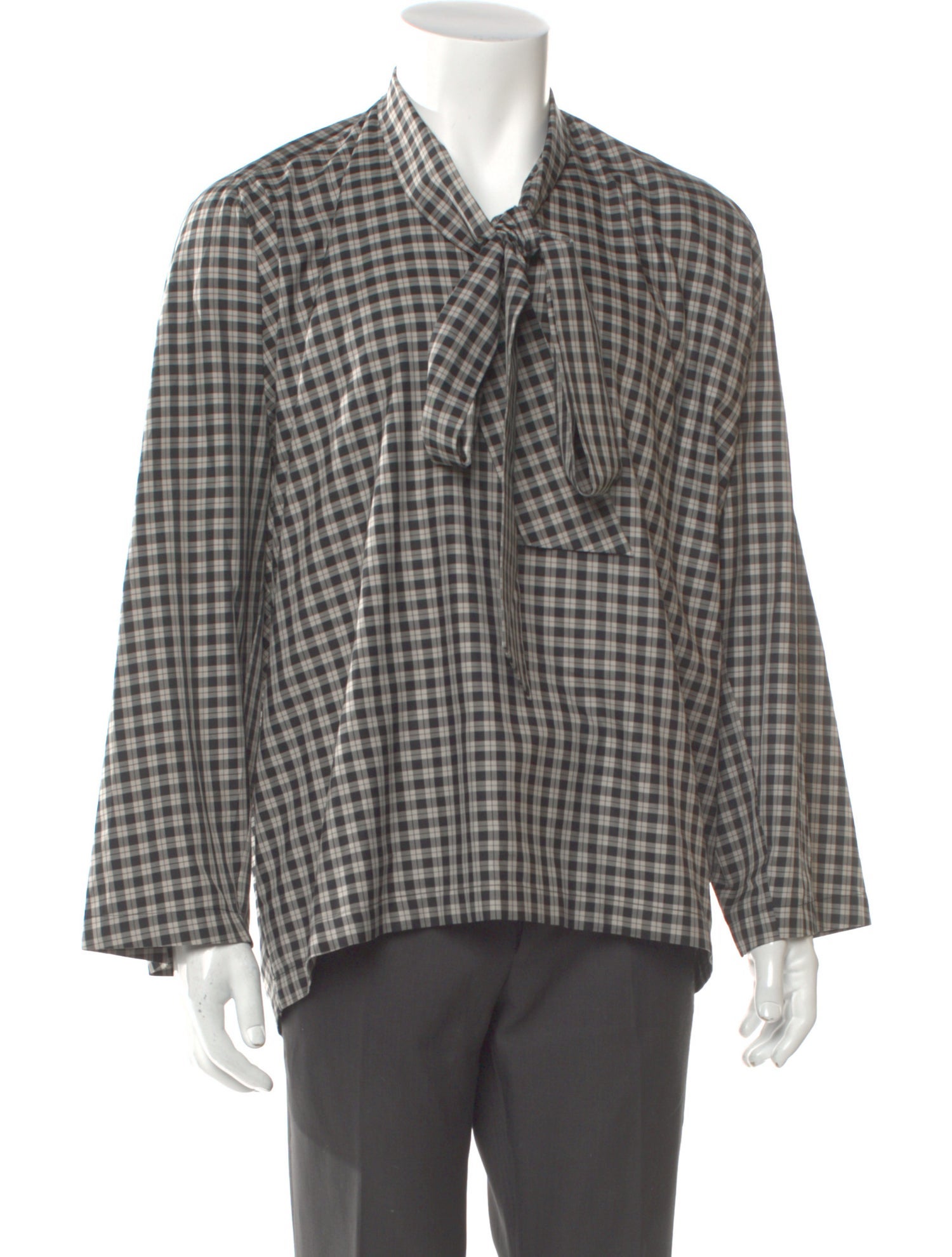 Balenciaga 2020 Plaid Print Shirt