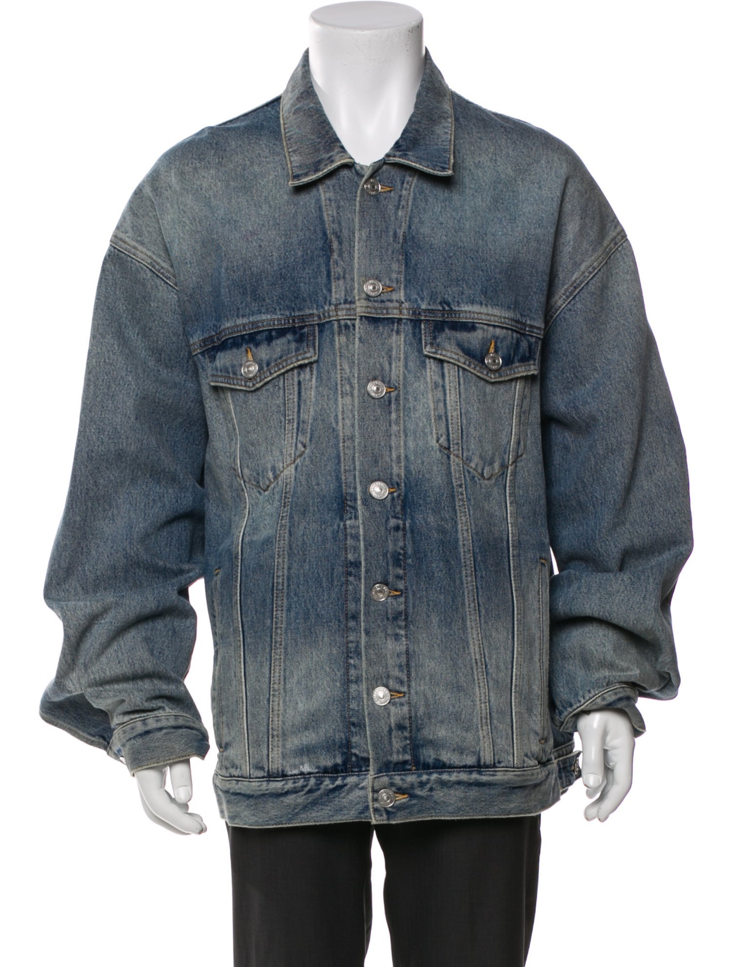 Balenciaga 2022 X 'Tape Campaign Logo' Denim Jacket