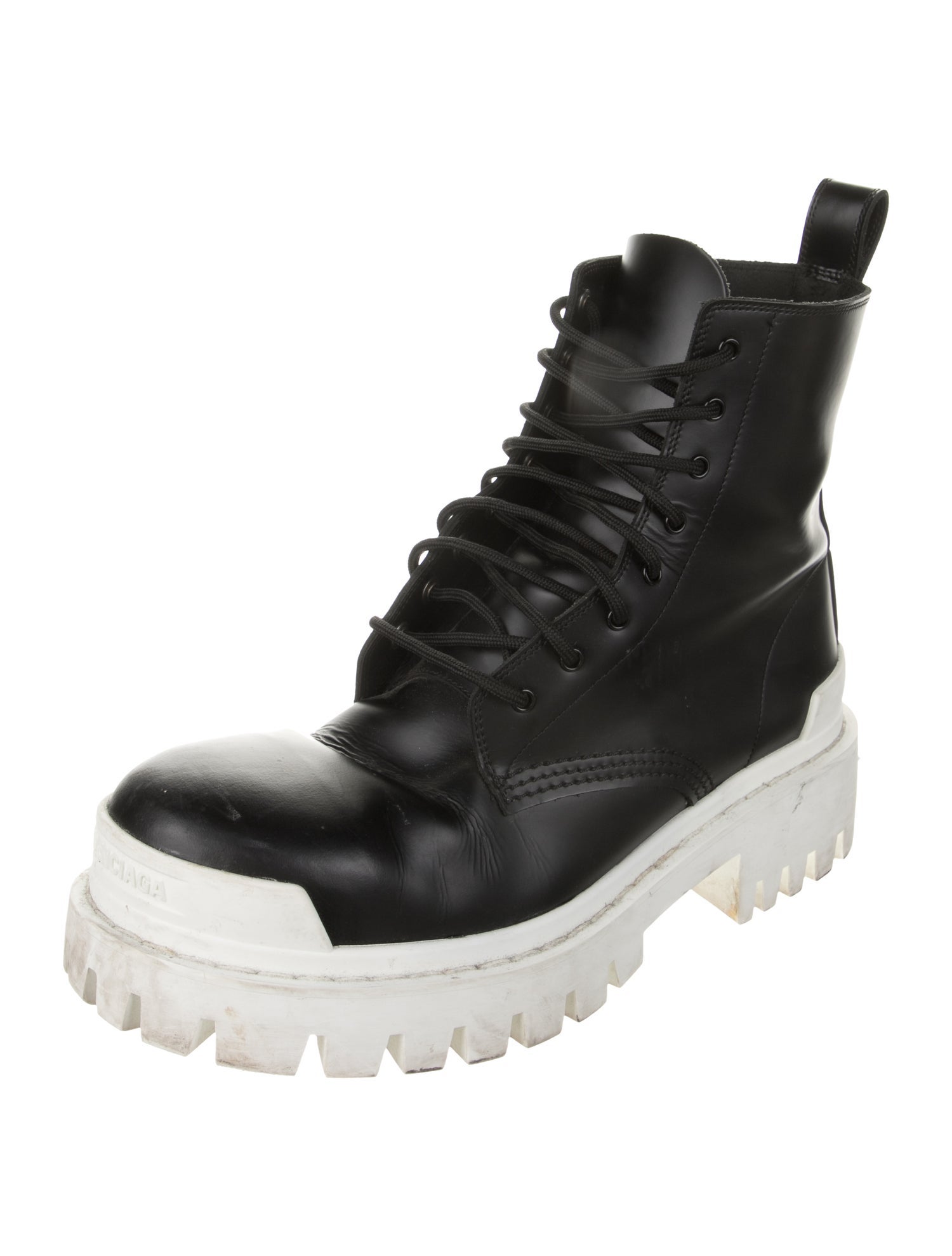 Balenciaga Leather Combat Boots