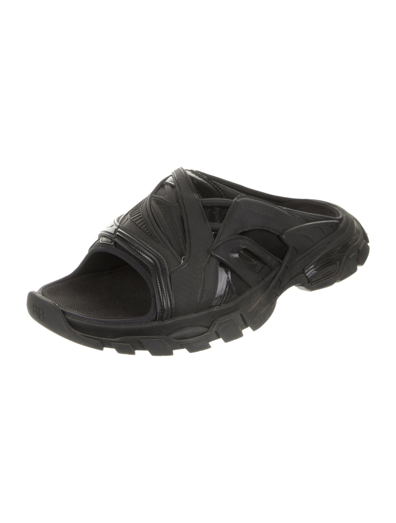 Balenciaga Track Leather Slides