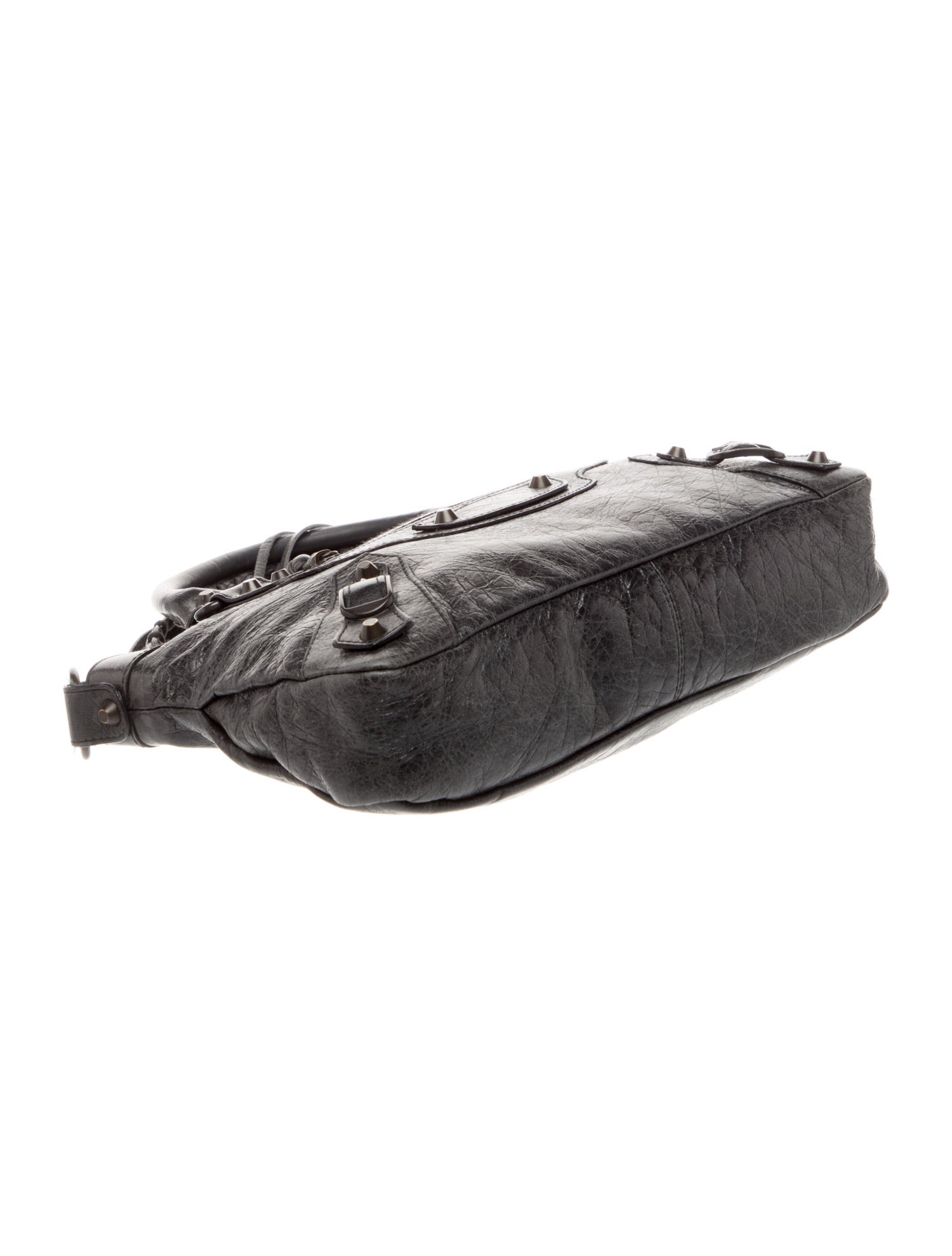 Balenciaga Leather Motocross Classic First - Black Handle Bags