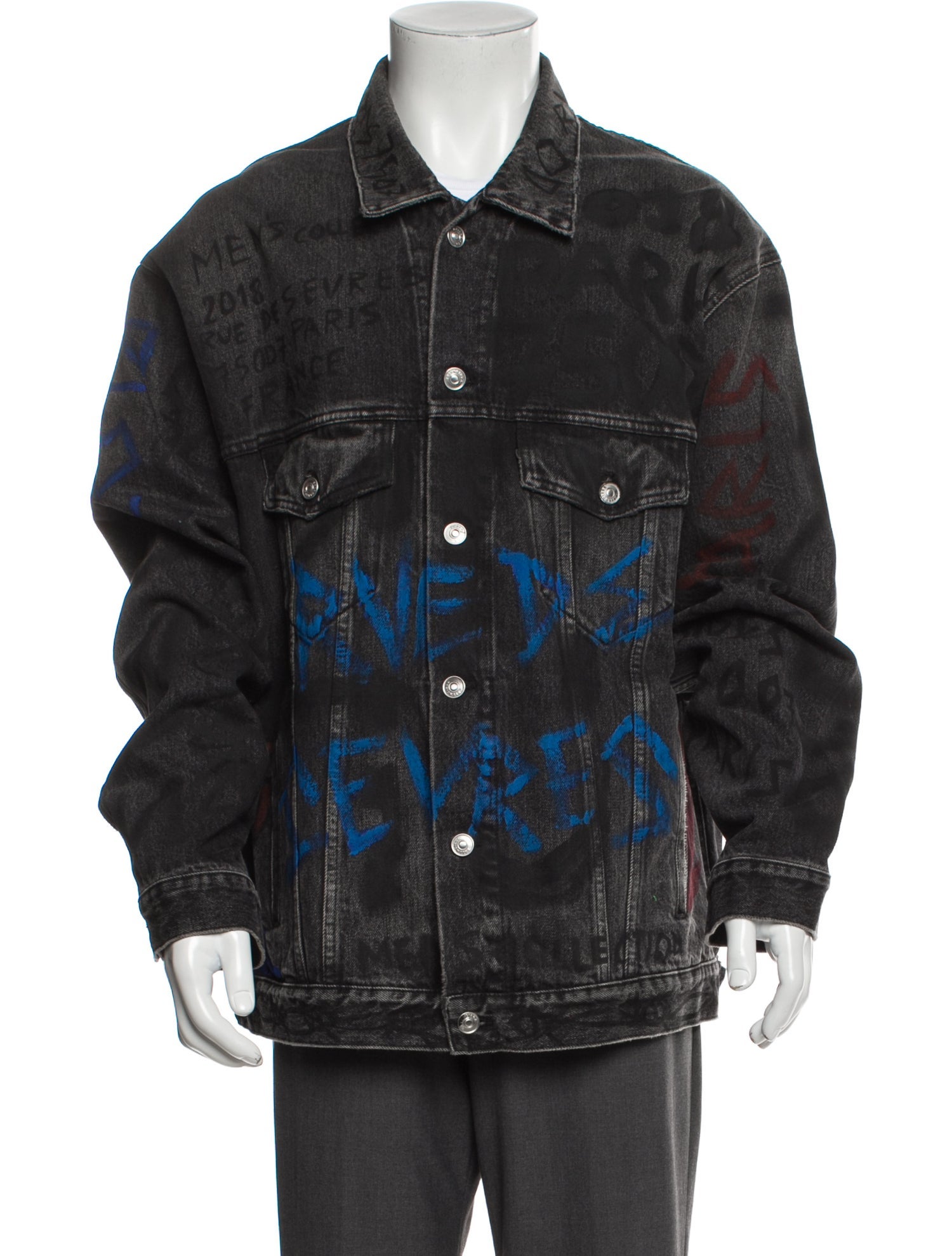 Balenciaga 2018 'Graffiti' Denim Jacket